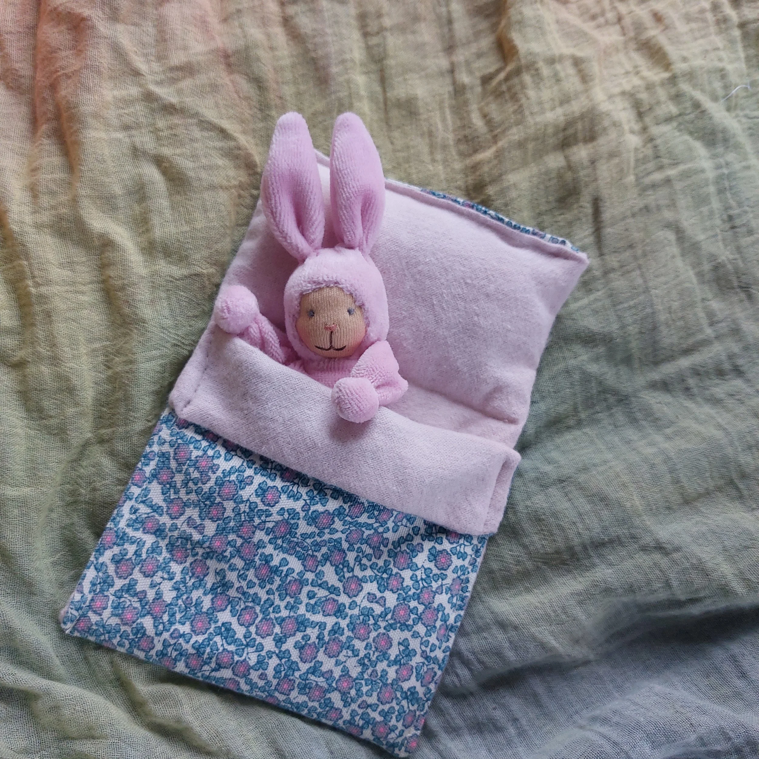 Bedtime Bunny Poppit - Vintage Blue blooms