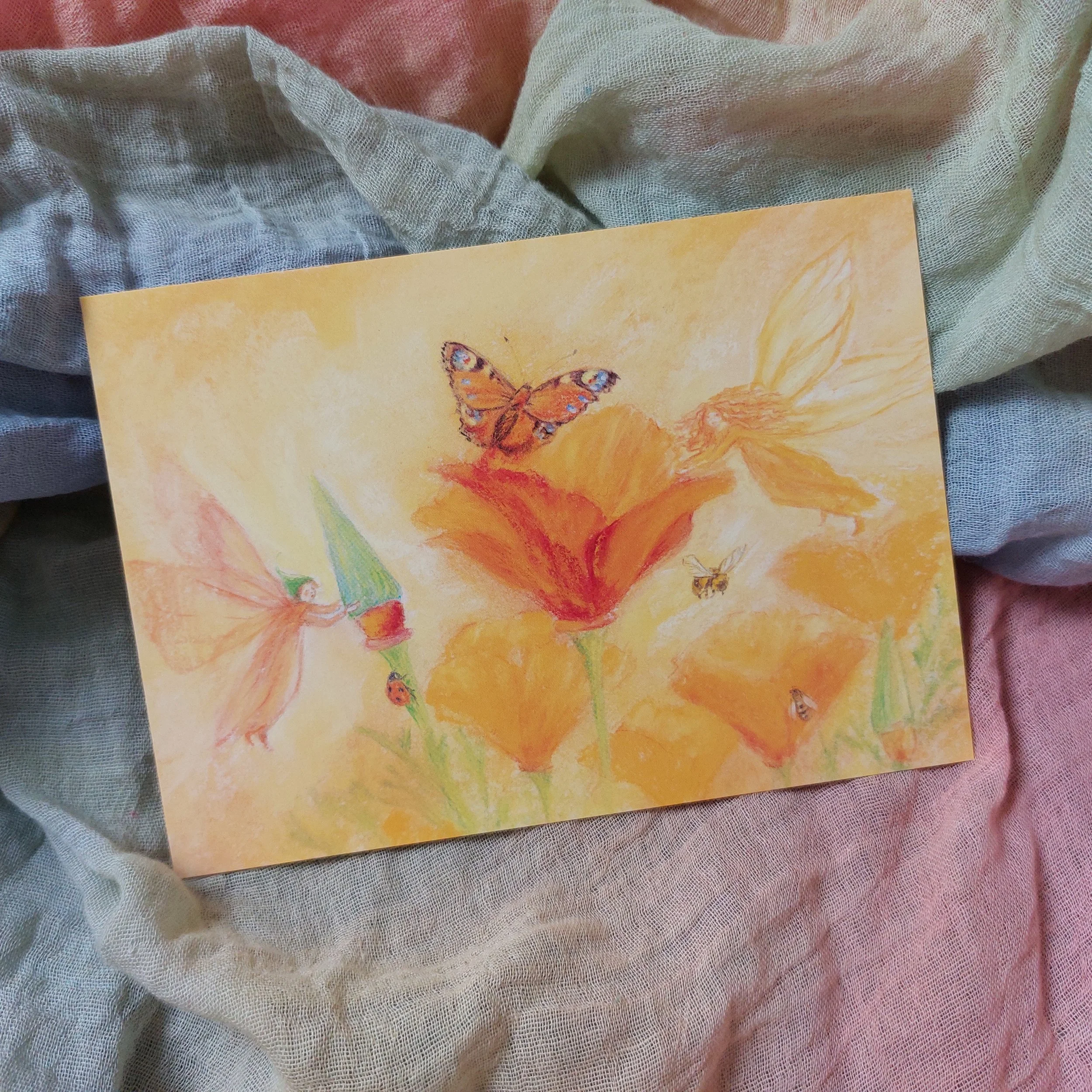 Sylphs help the nightcaps (postcard) - Marjan van Zeyl