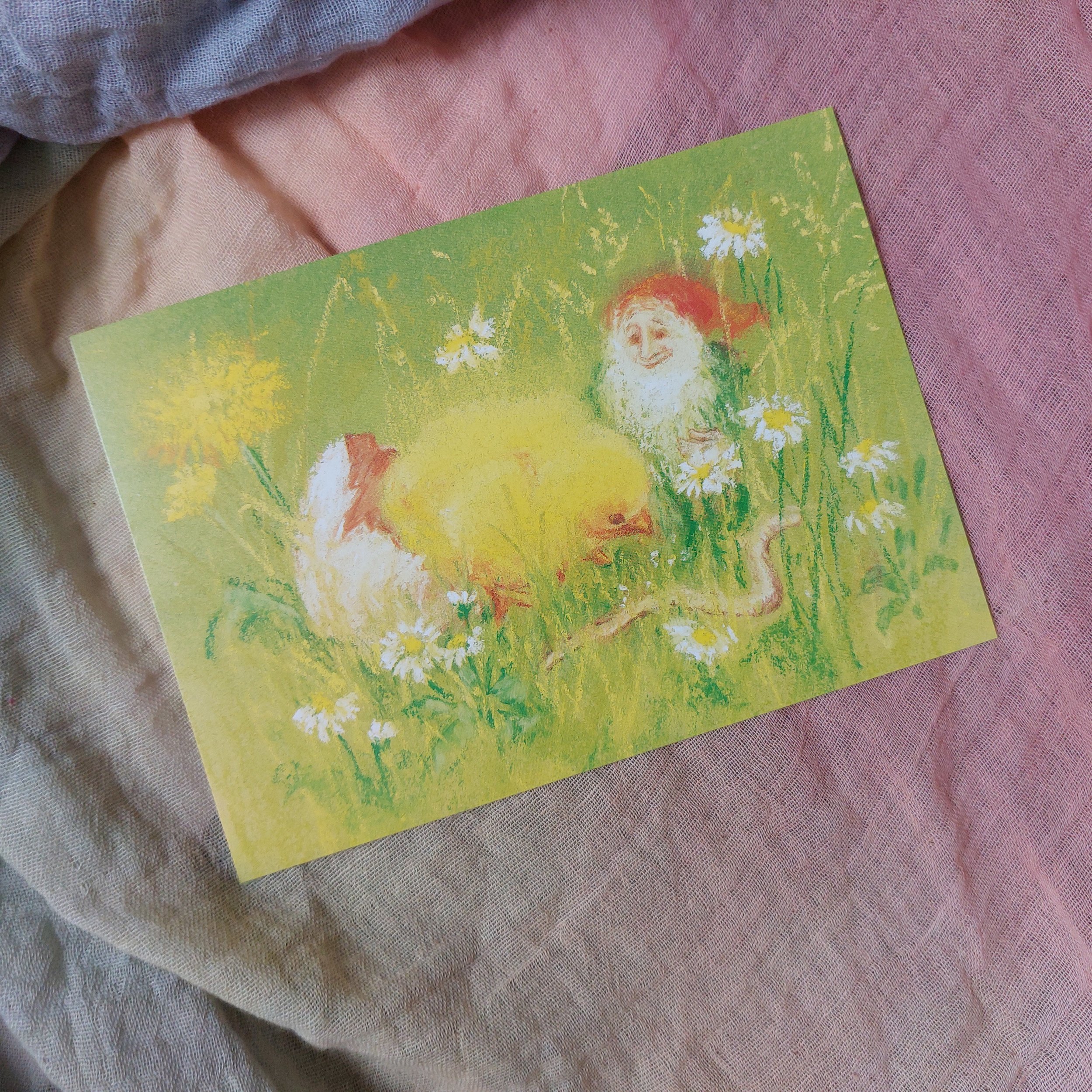 Spring chick (postcard) - Marjan van Zeyl
