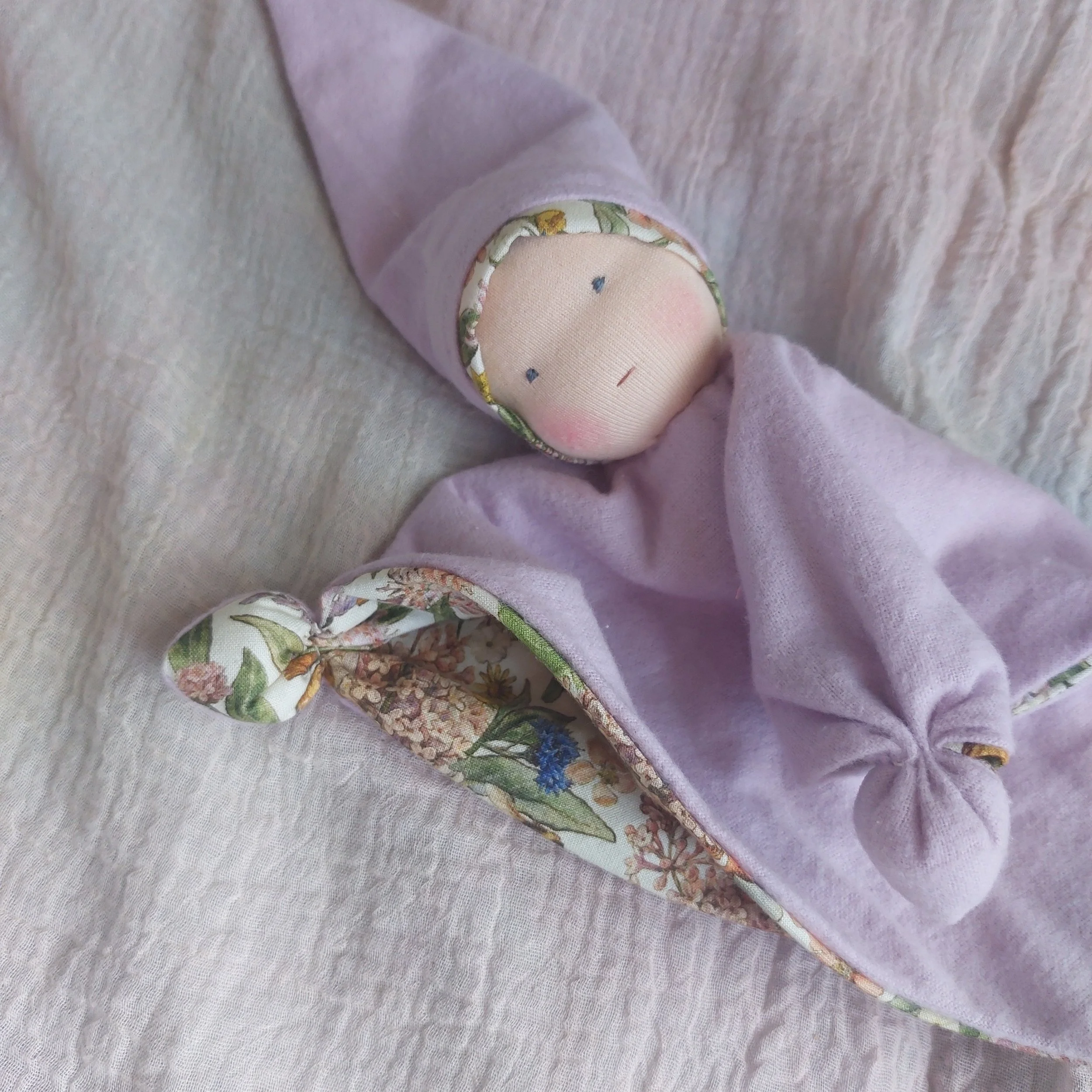 Mini Snuggle Doll - flower fairy and lilac