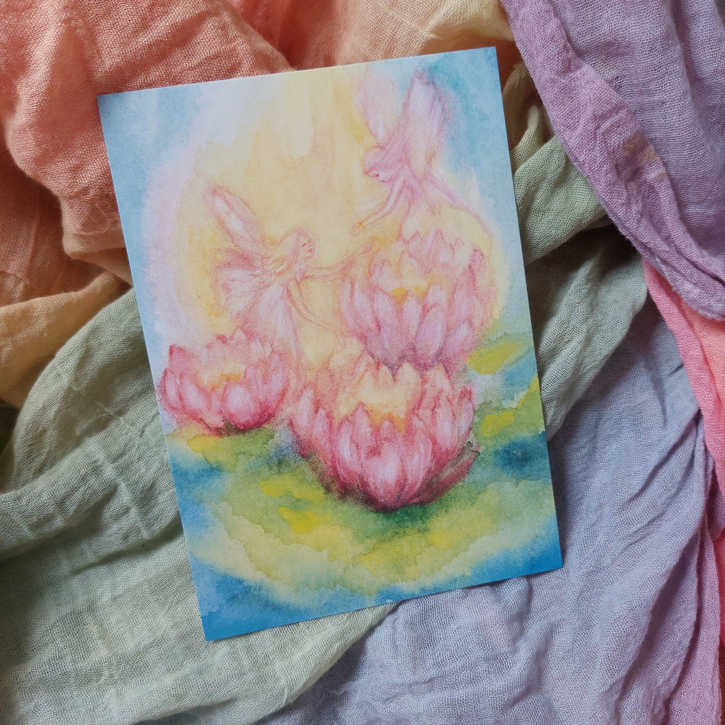 Nymphaea (postcard) - Marjan van Zeyl