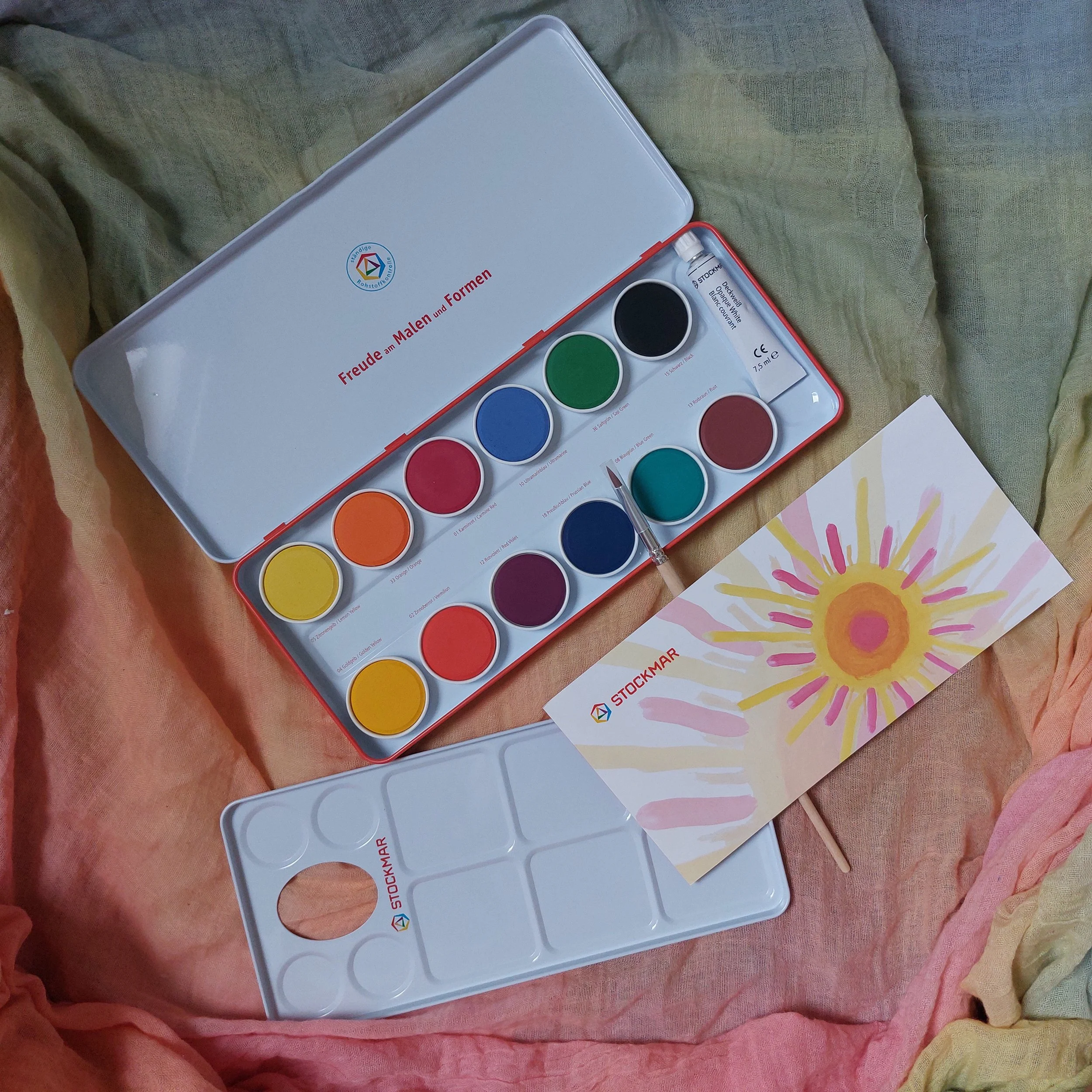 Stockmar Tin of Opaque Watercolour Paints