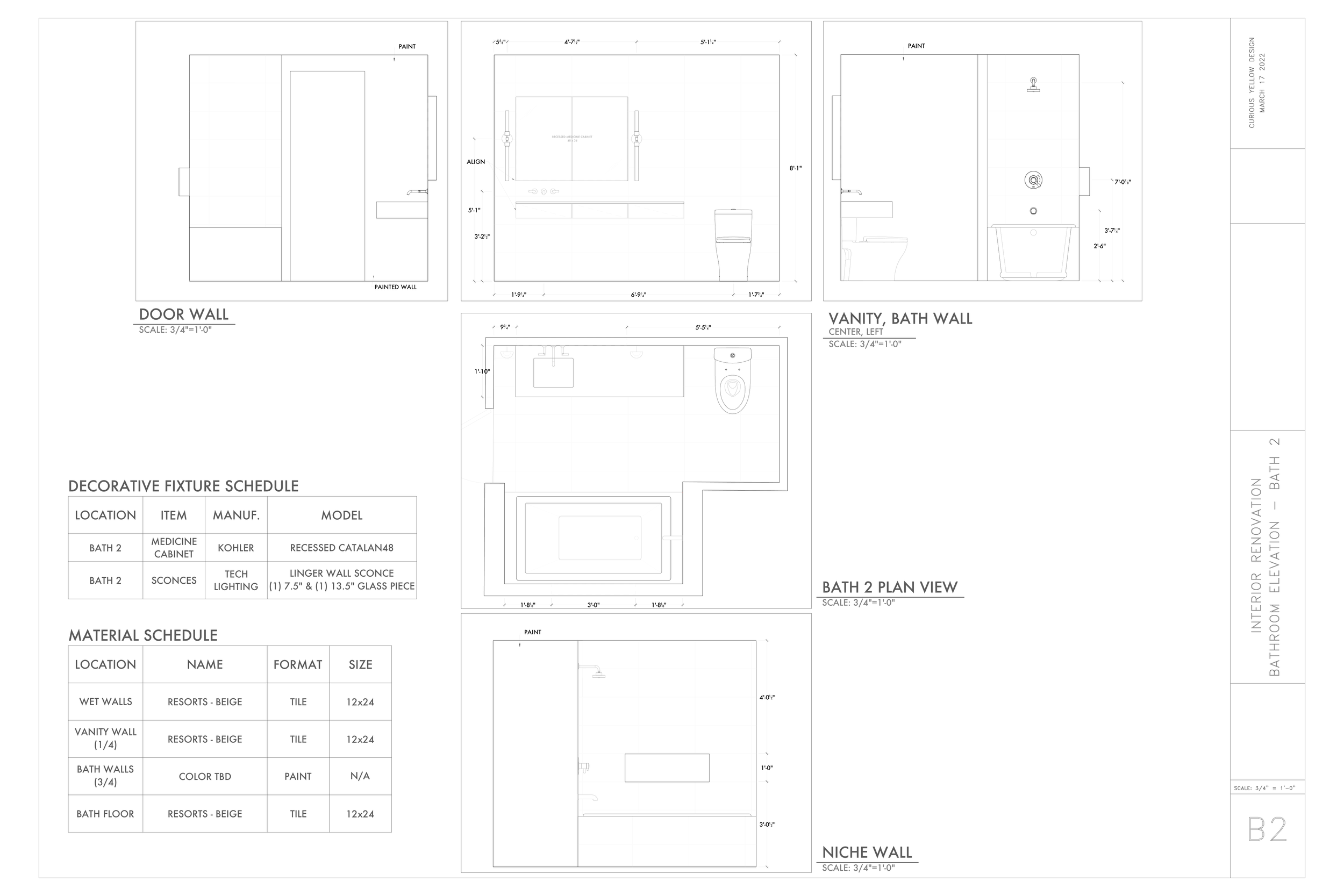 ADA Bath Design Drawings by Lauren Baker