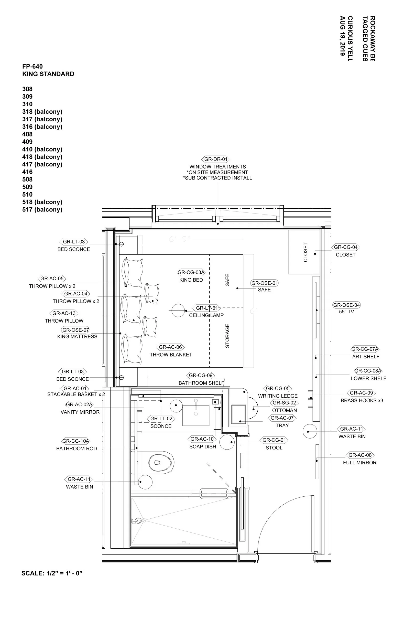 Tagged Guest Room Plan by Lauren Baker