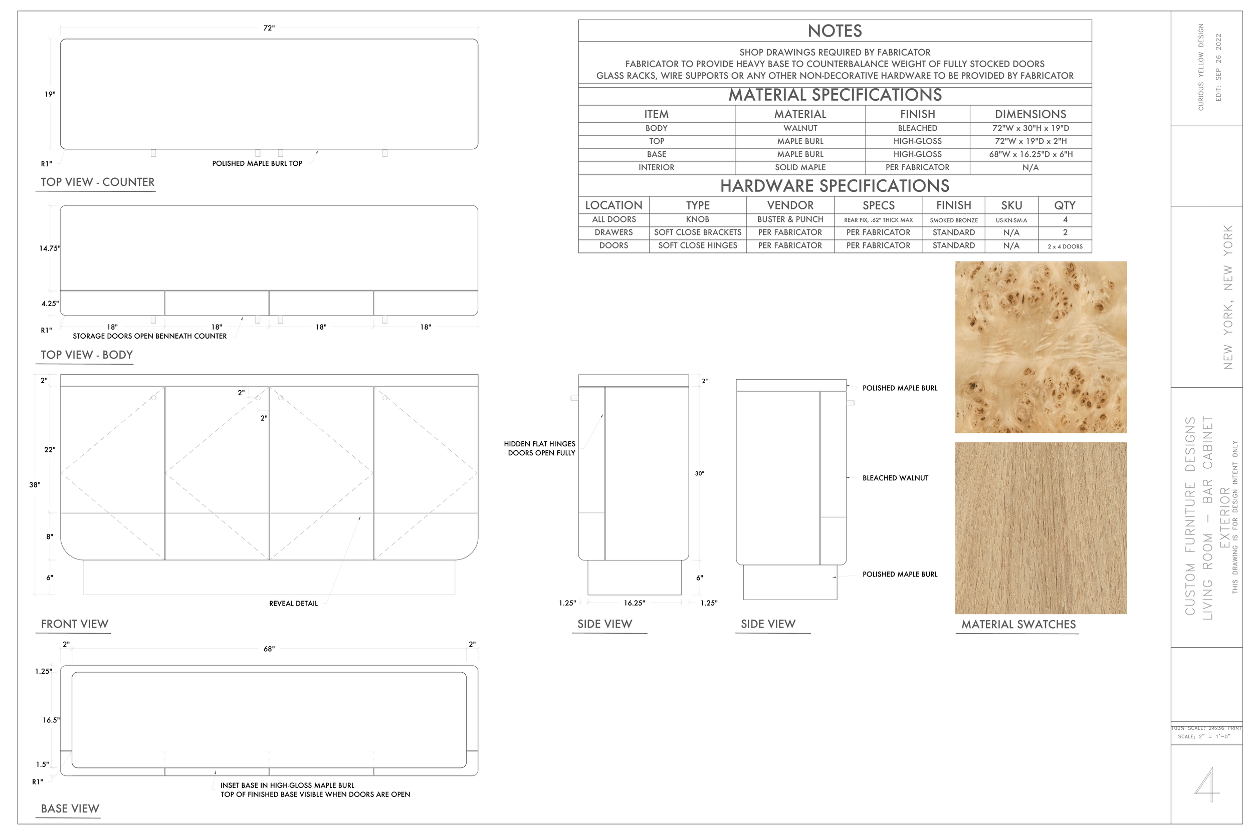 Custom Bar Cabinet Design by Lauren Baker