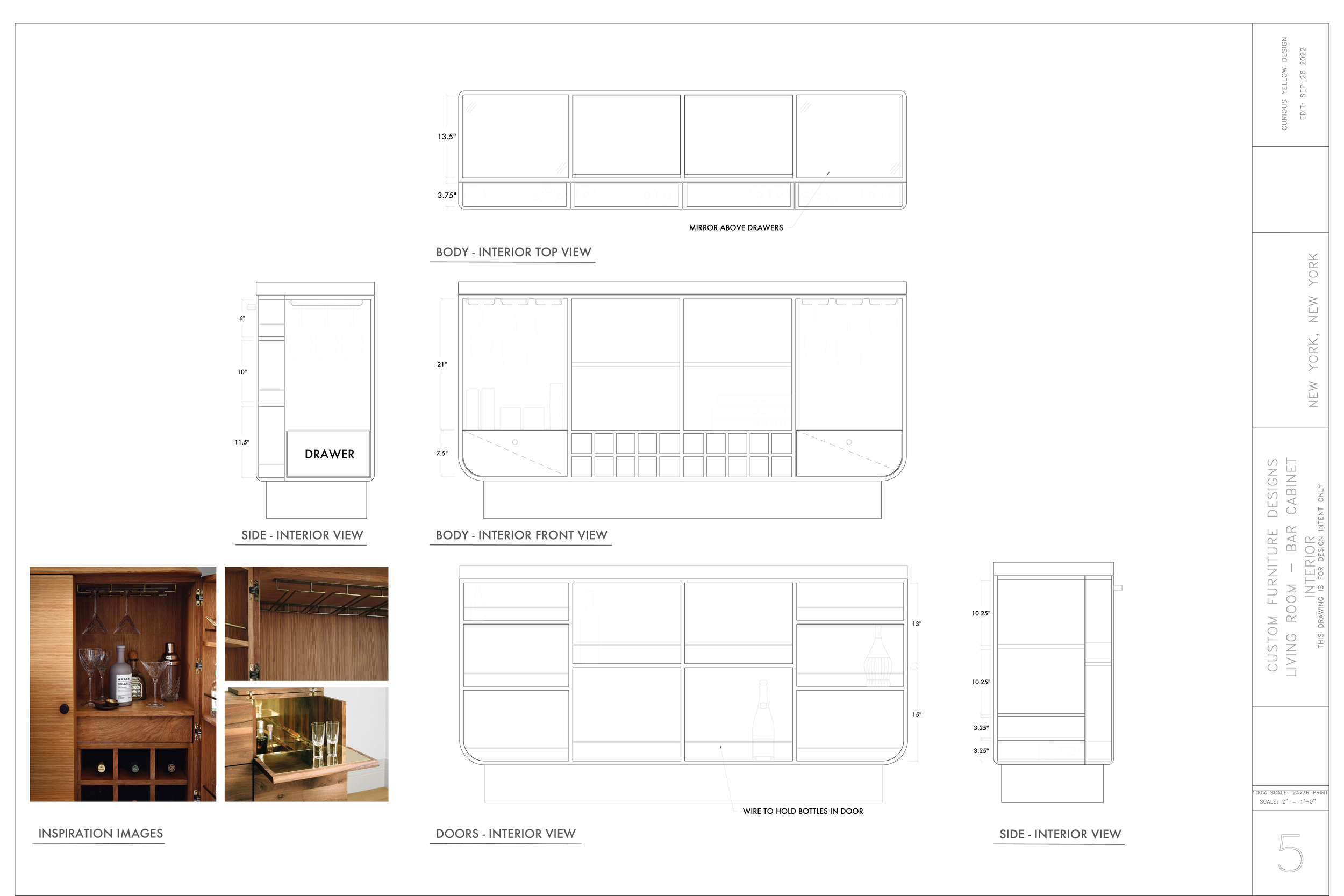 Custom Bar Cabinet Design by Lauren Baker