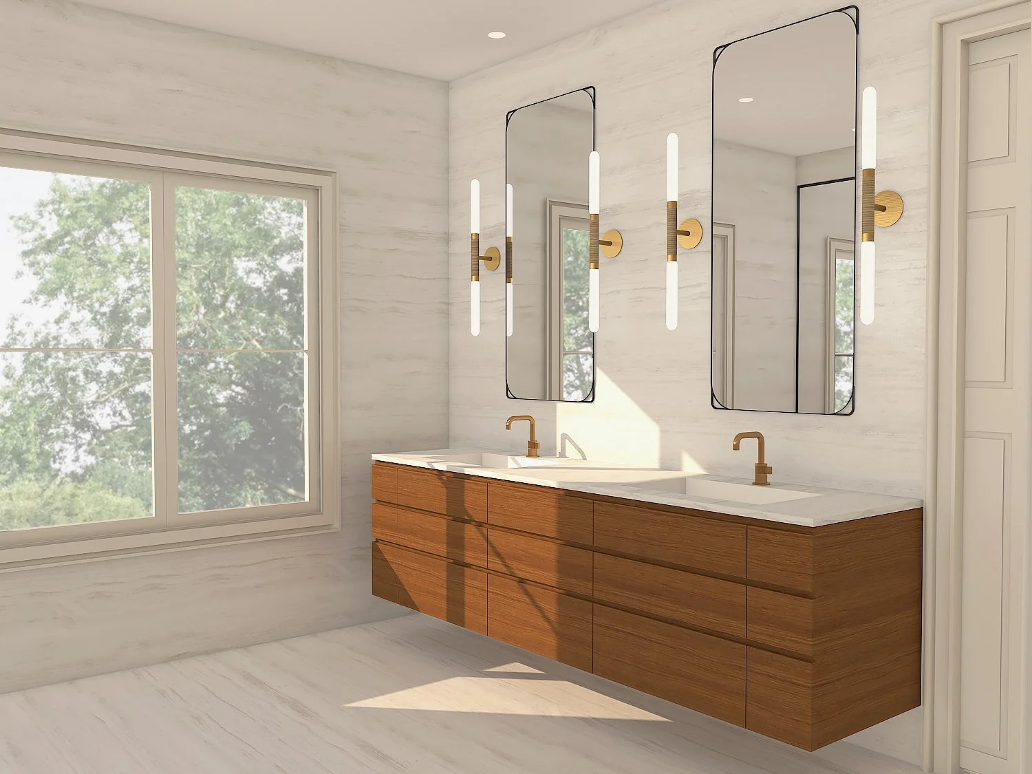 Primary Vanity Rendering by Lauren Baker