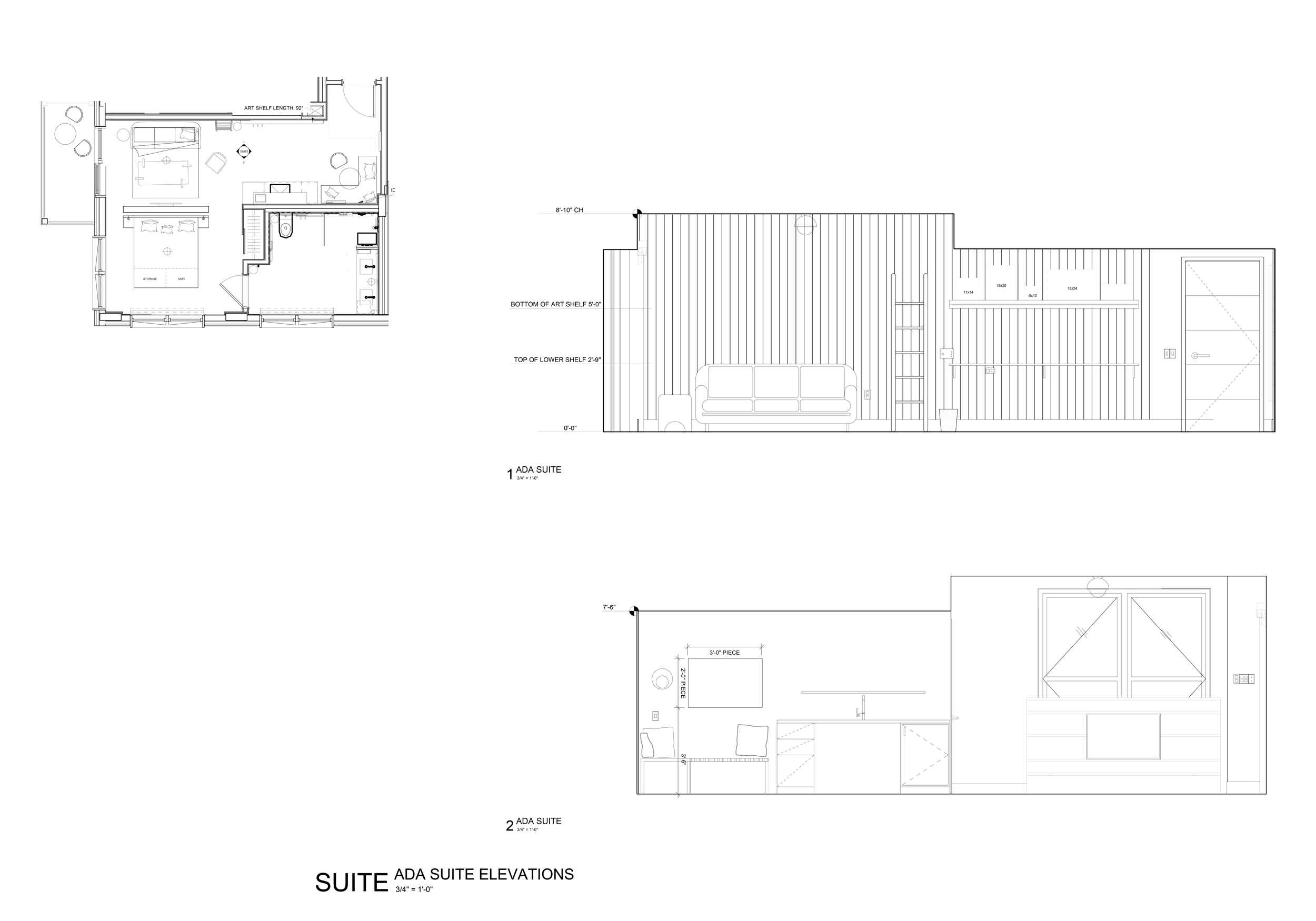 Guest Room Elevation & Art Suggestion by Lauren Baker