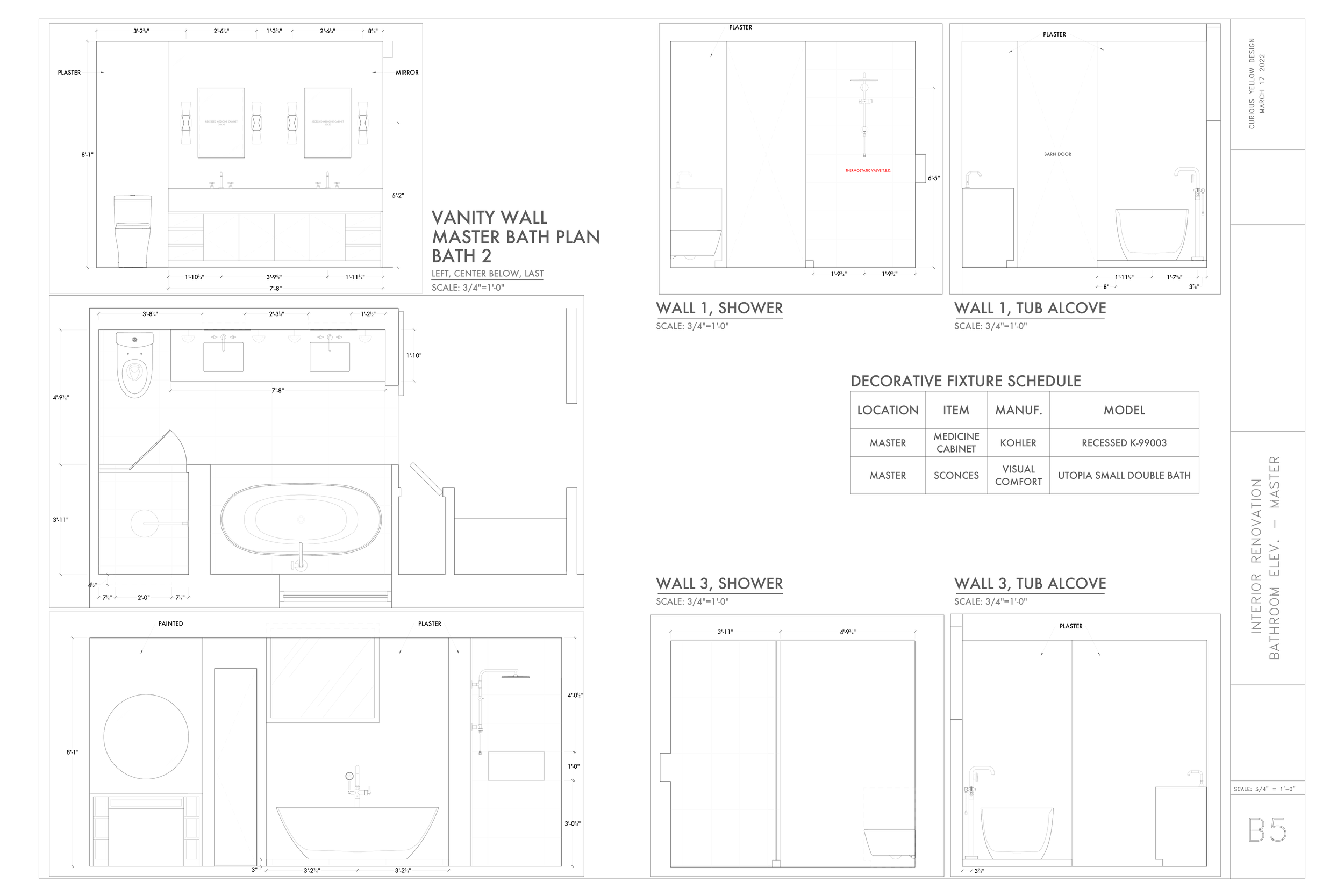 Primary Bath Design Drawings by Lauren Baker