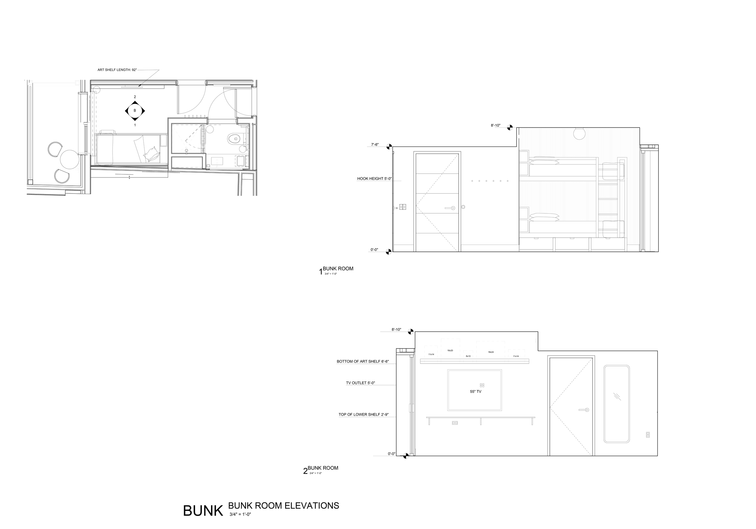 Guest Room Elevation & Art Suggestion by Lauren Baker