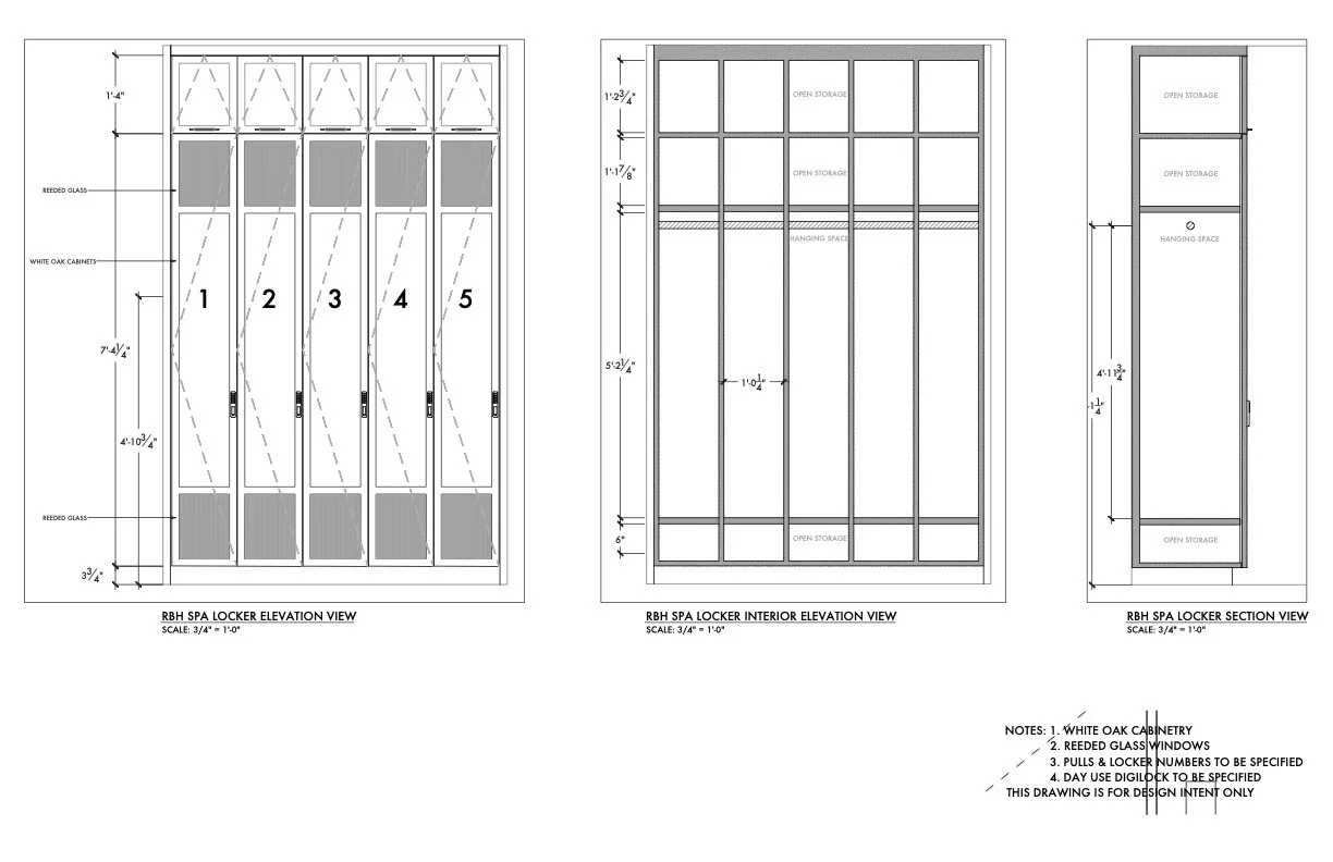 Locker Elevations by Lauren Baker