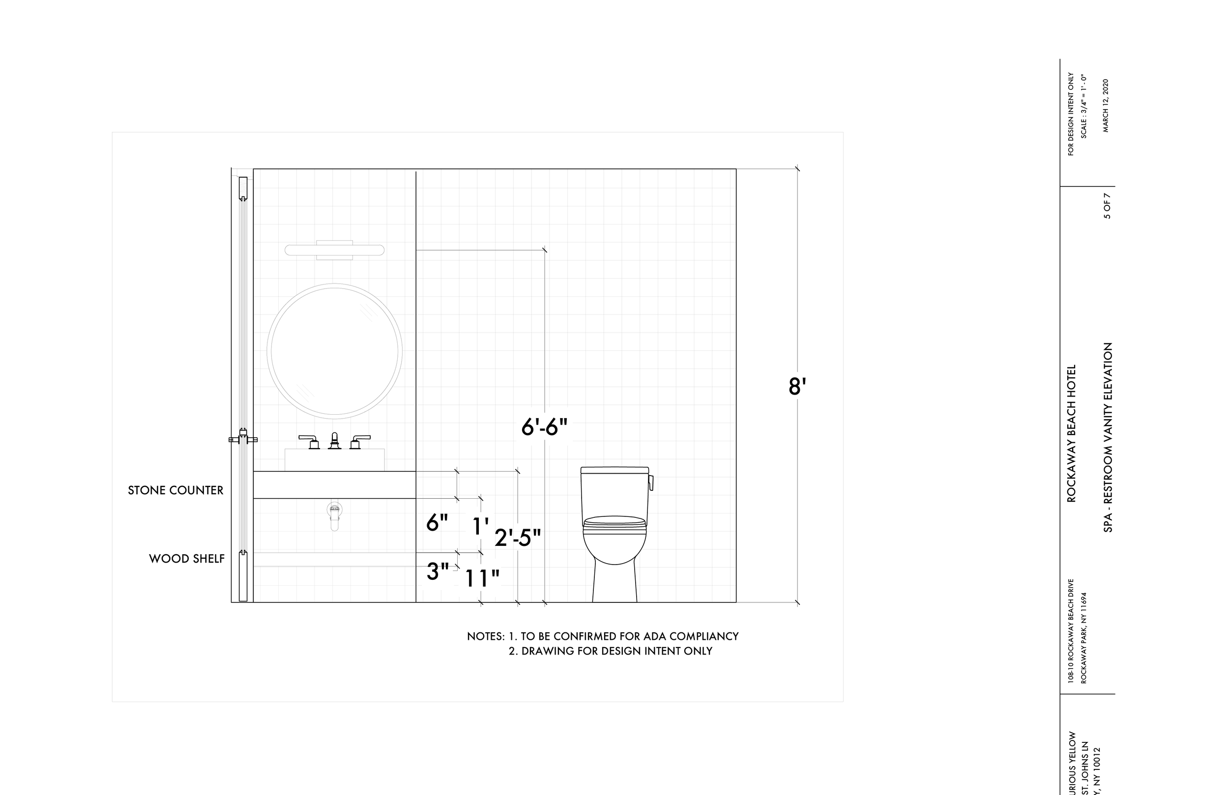 Spa Bathroom Elevation by Lauren Baker