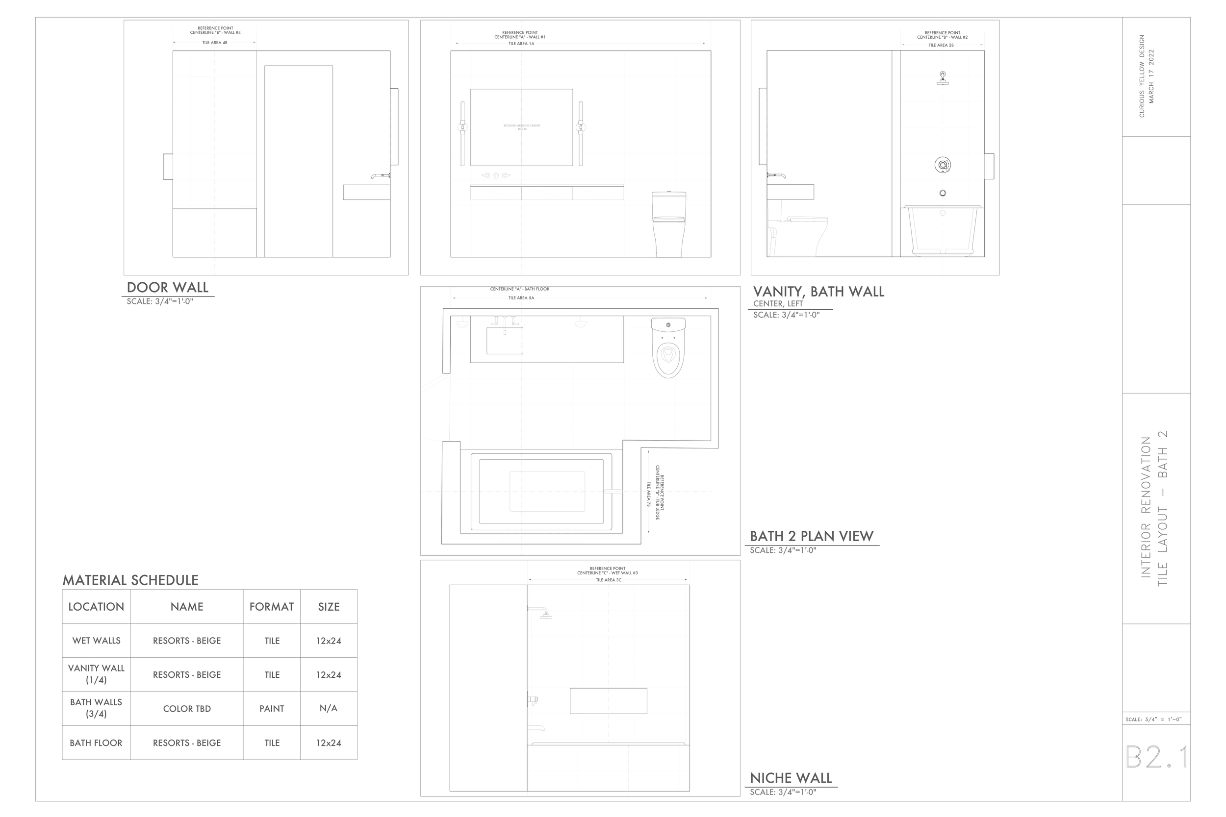 ADA Bath Tile Layout by Lauren Baker