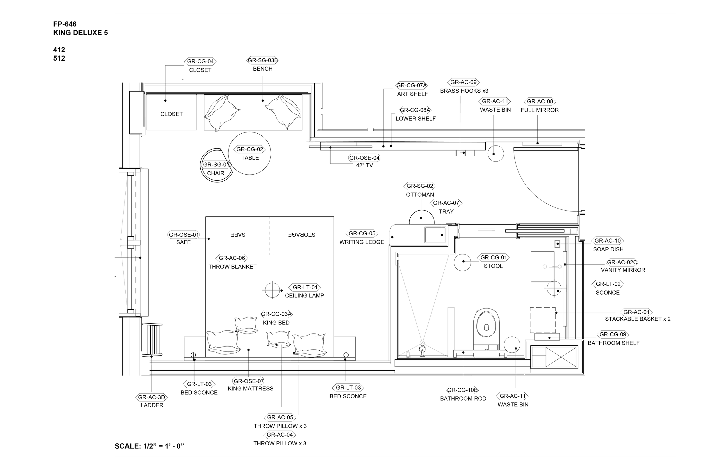 Tagged Guest Room Plan by Lauren Baker
