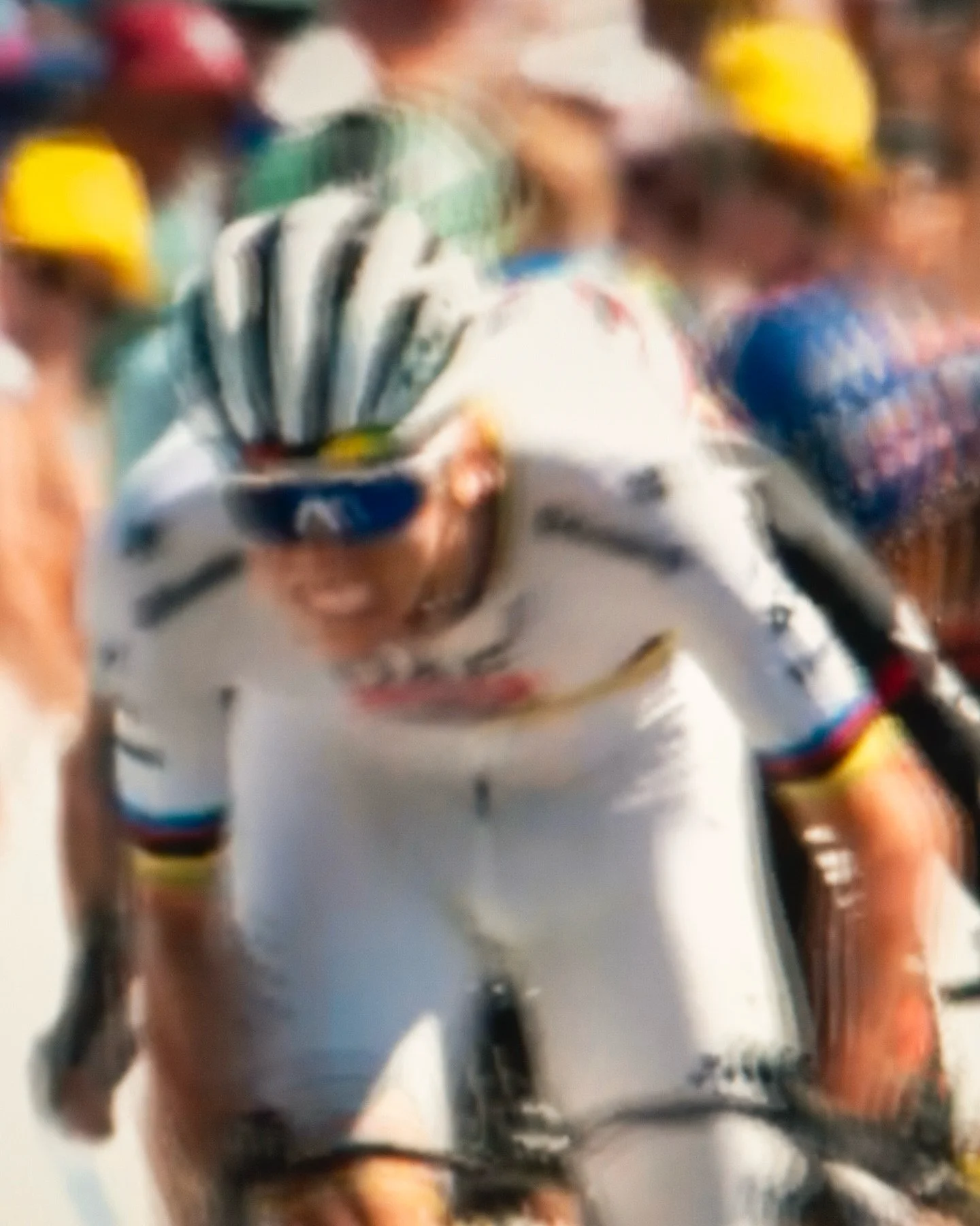 Tour de France, shot on TV, episode 7.

I didn&rsquo;t go to the Tour, so I shot it from my couch. I didn&rsquo;t invent the concept of shooting what&rsquo;s happening at the TV, but I had fun doing it, and Stage 7 delivered.

Cool to see these used 
