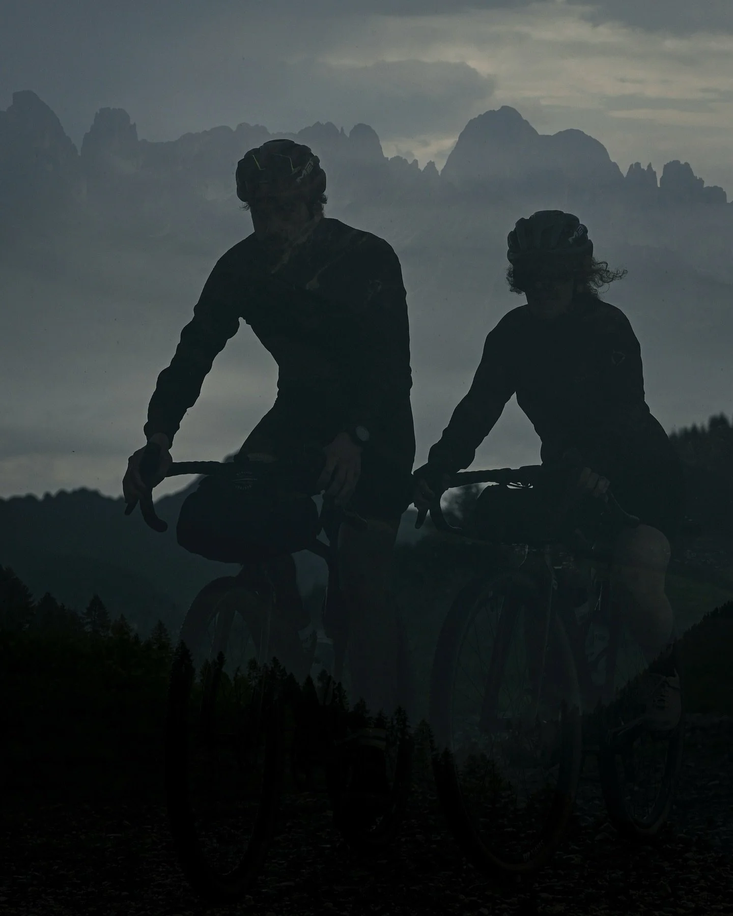 Let these mountains sink in deep.

With @paolafranzina and @nicolaruffoni_ 
Multiple exposures on camera.

&ldquo;Places like this aren&rsquo;t real&rdquo; - 3 days of gravel biking in Val Di Fassa. Find the full story and pictures inside the latest 