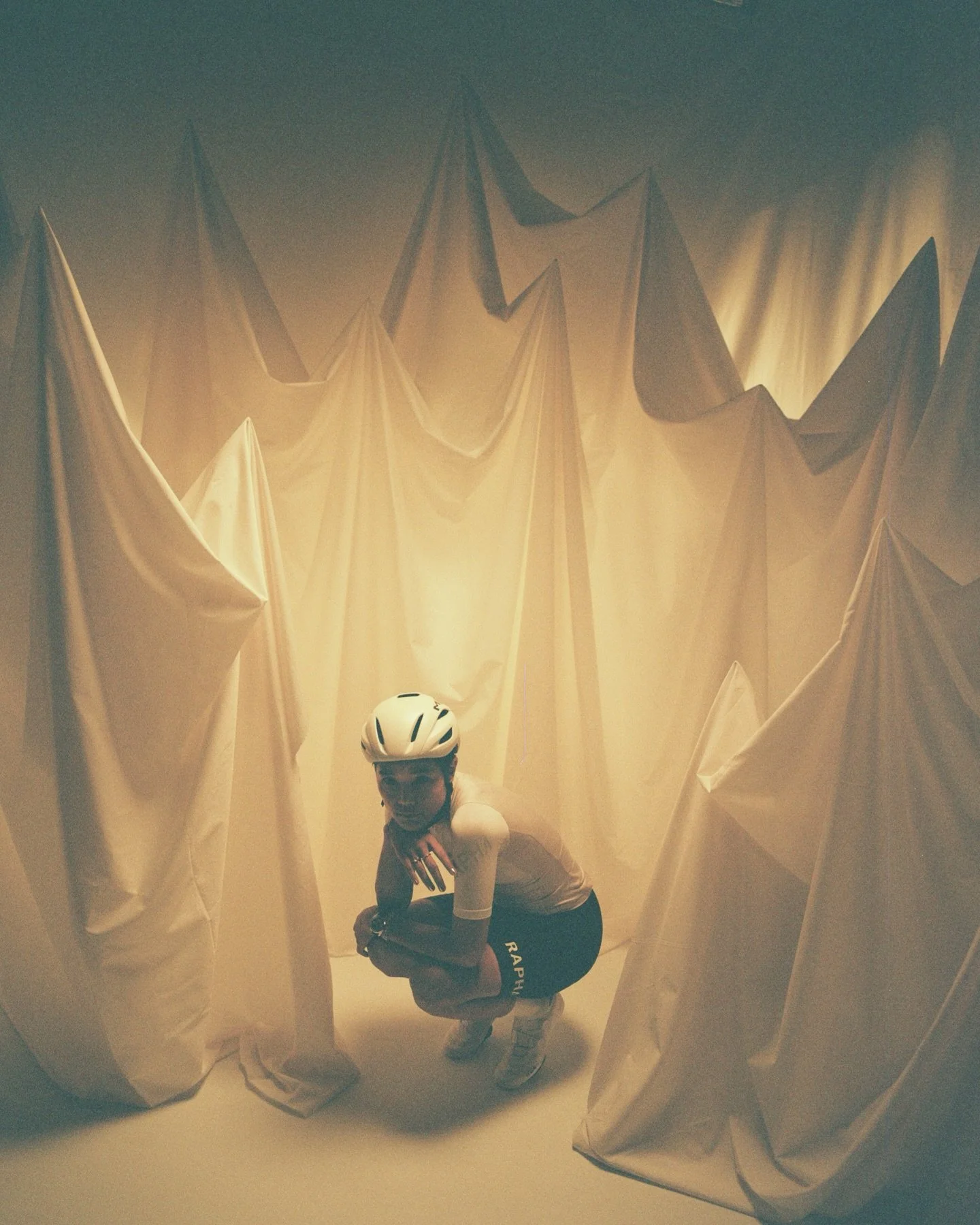 Imagine mountains.
On film 🎞️

New campaign for @met_helmets Wax White Collection. Head to MET&rsquo;s profile for the digital shots from the campaign.

Model: @muzcali 
Shot with: 🎞️ @kodak_europe Portra 800 | 📸 Pentax 6x7

#cyclingfashion #roadc