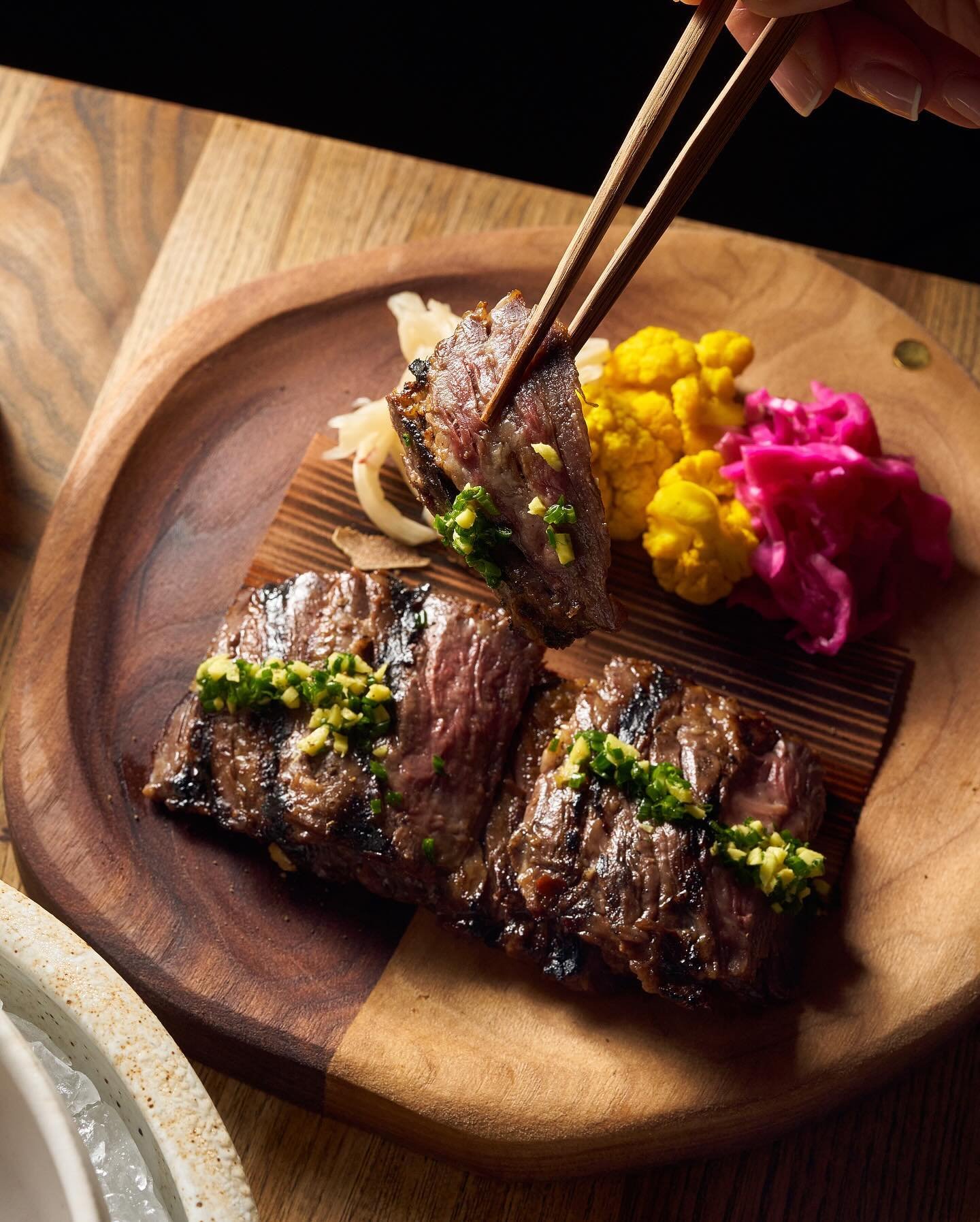 Step into an evening of culinary excellence and savor our tender Wagyu Skirt Steak, perfectly grilled to your liking. #MILArestaurants