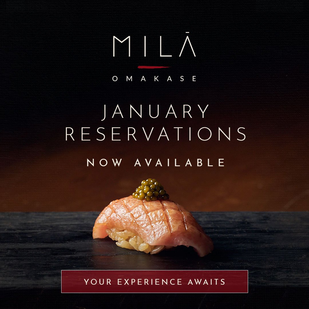 Discover the art of omakase this January with a menu inspired by the season&rsquo;s freshest offerings. Secure your reservation at the link in bio. #MILAomakase