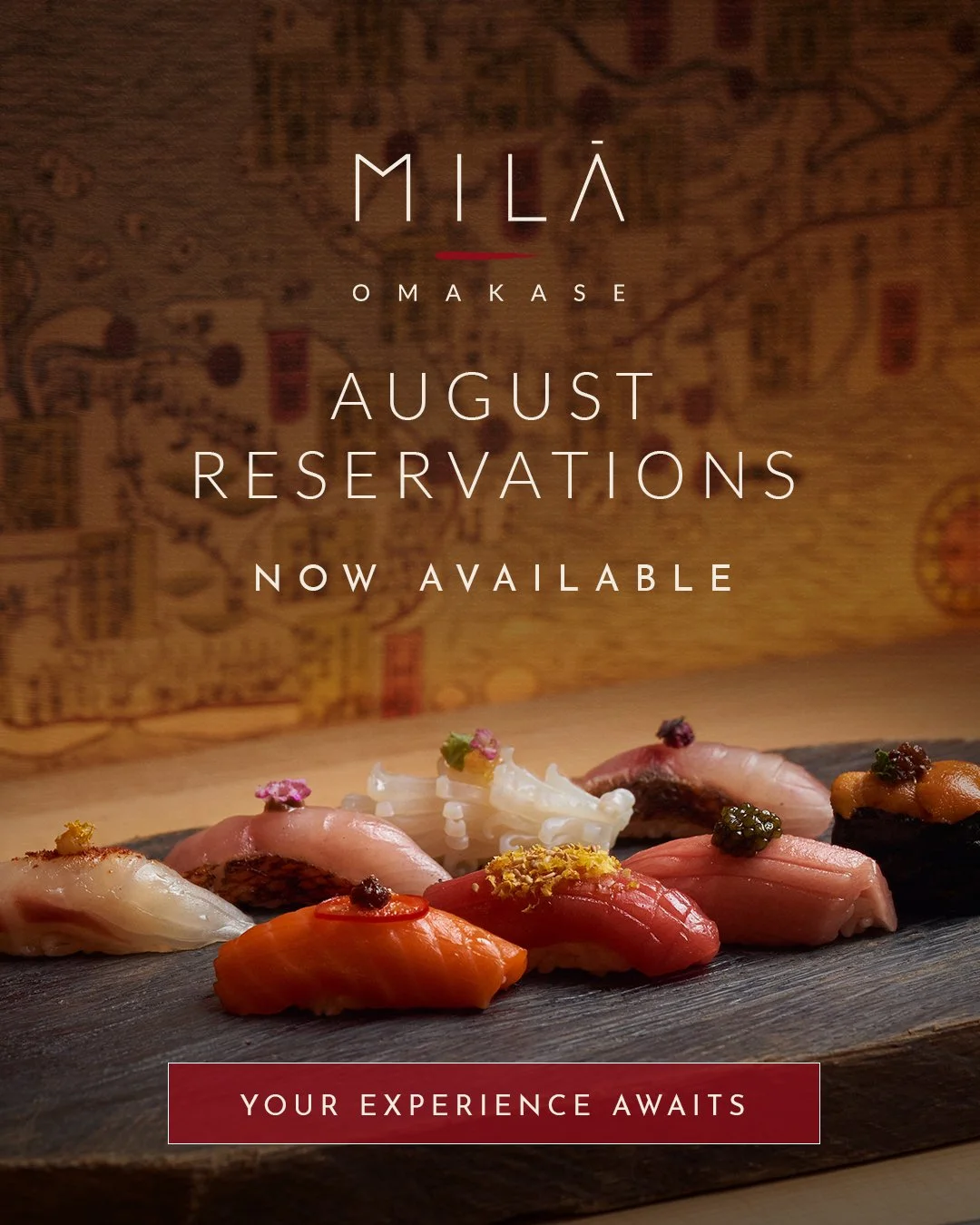 August reservations are now open. Discover a 12-course omakase menu shaped by Japan&rsquo;s 72 micro-seasons and the finest ingredients of the season. Reserve your seats at the link in bio.🥢 #MILAomakase