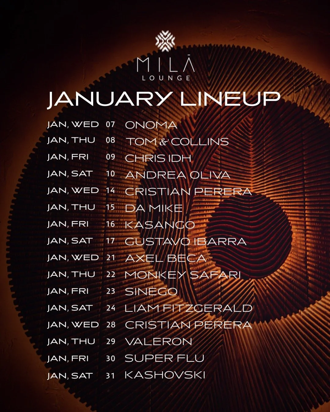 Set the tone for the new year at MILA Lounge with curated sounds and energy that moves. Reserve your table: reservations@milalounge.com