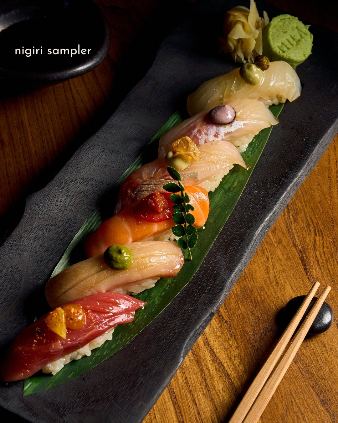 Curated selections, defined by freshness and craftsmanship. The Nigiri Sampler offers a refined introduction, the Omakase Sampler delivers a curated progression, while the Chef&rsquo;s Selection Platter is made for izakaya style dining. Which one wil
