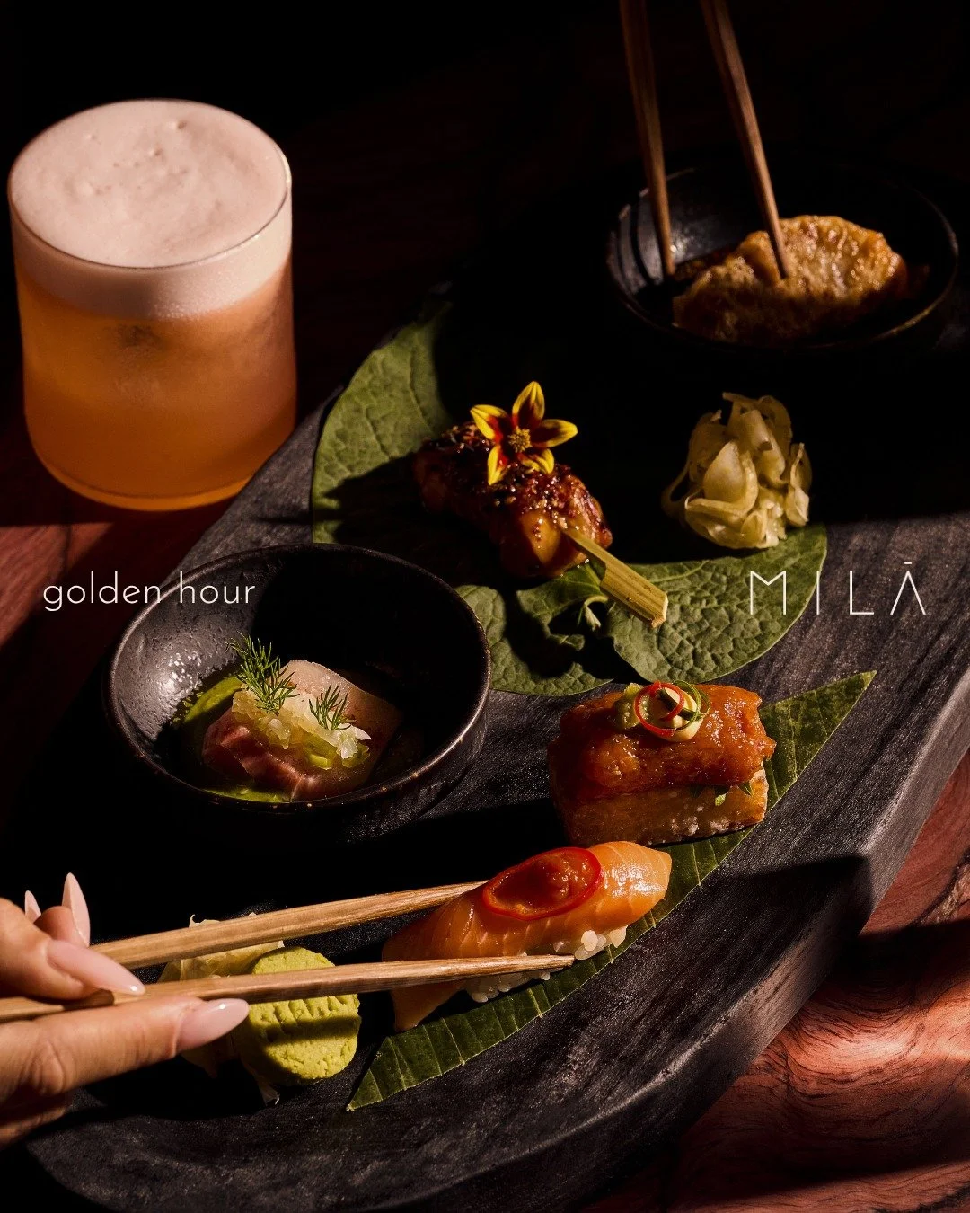 The evening starts here. Beginning June 1, discover Golden Hour at MILA, where curated cocktails, signature bites, and sunset energy set the tone for the night ahead. Join us Sunday&ndash;Thursday from 5:30 PM&ndash;7:00 PM available exclusively at t