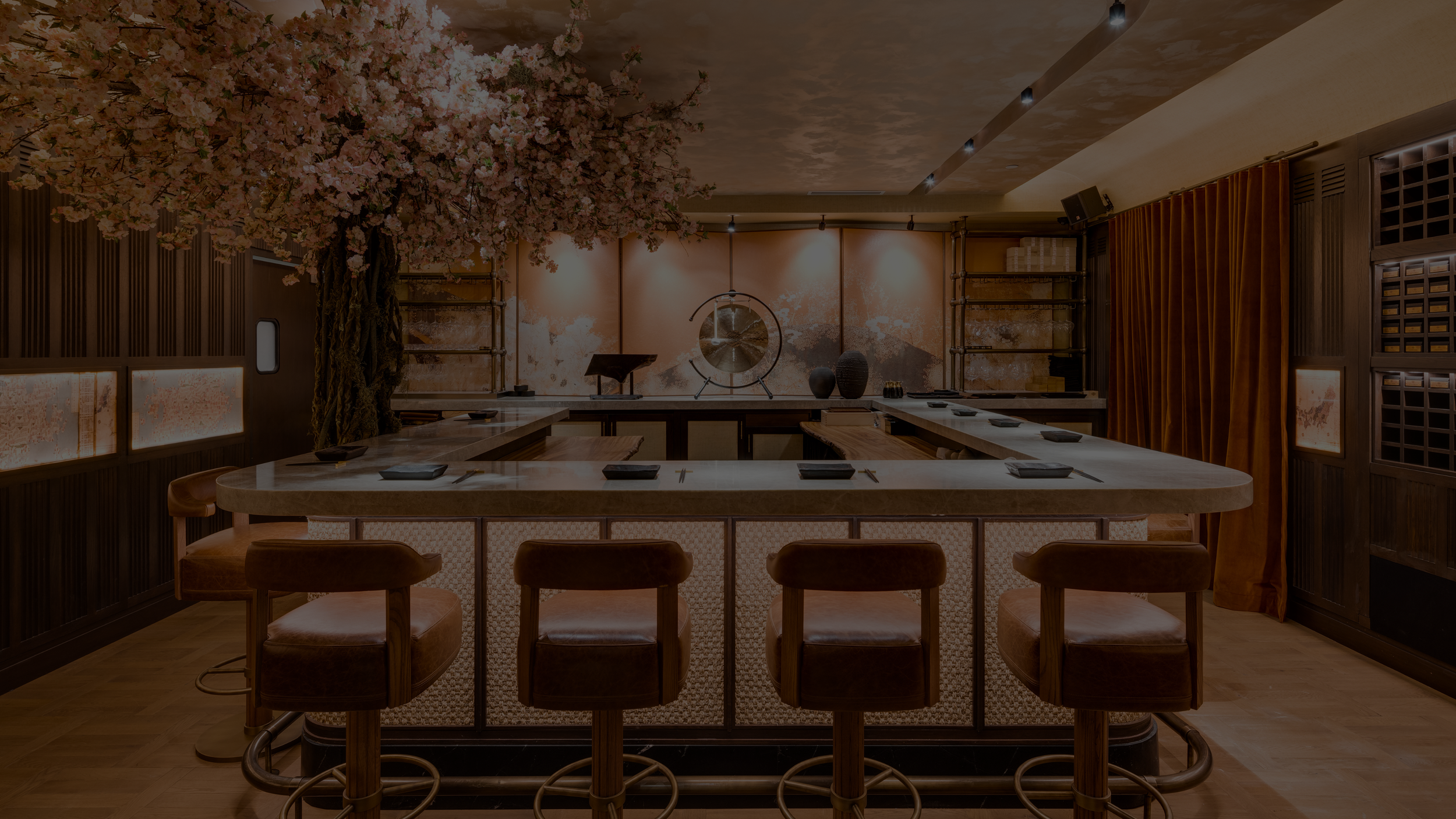Intimate dining setting of the omakase experience at MILA.