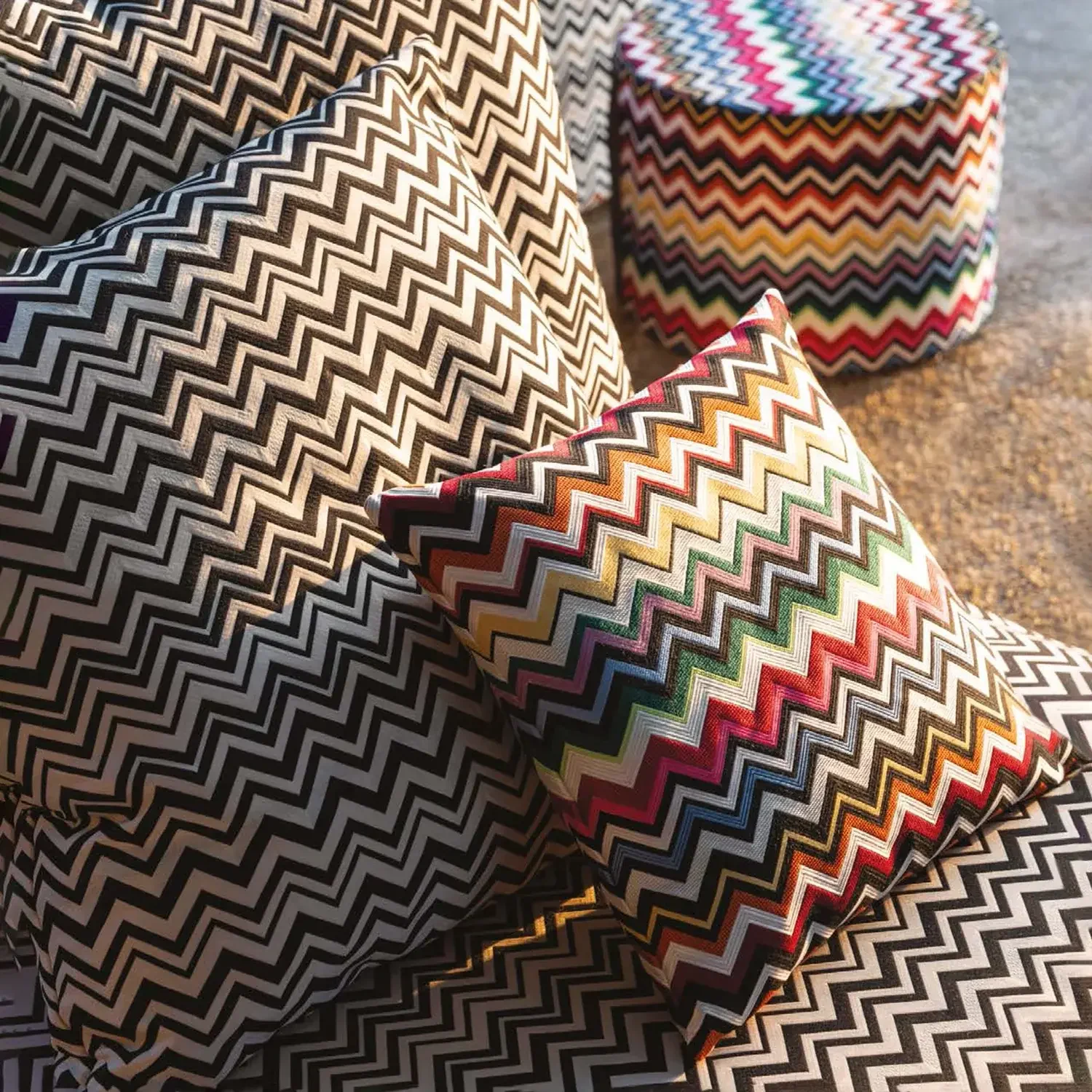 Missoni's home cushions design.