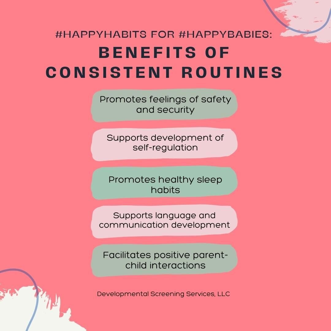 Promotes feelings of safety and security: Consistent routines help children know what to expect, which can reduce feelings of stress and anxiety, and promote a sense of safety and security.

Supports the development of self-regulation: Through regula