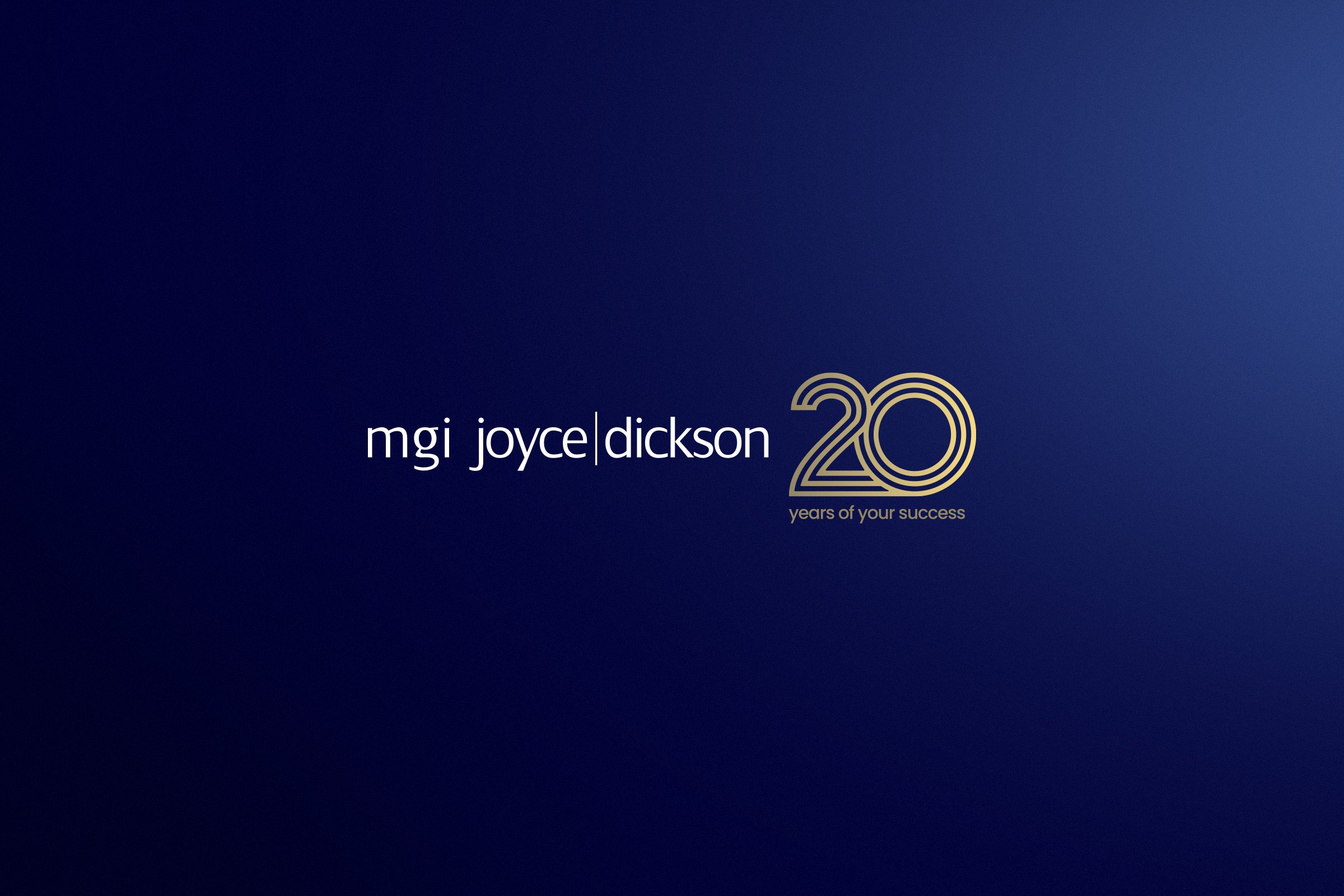 MGI Joyce Dickson 20 Year Logo