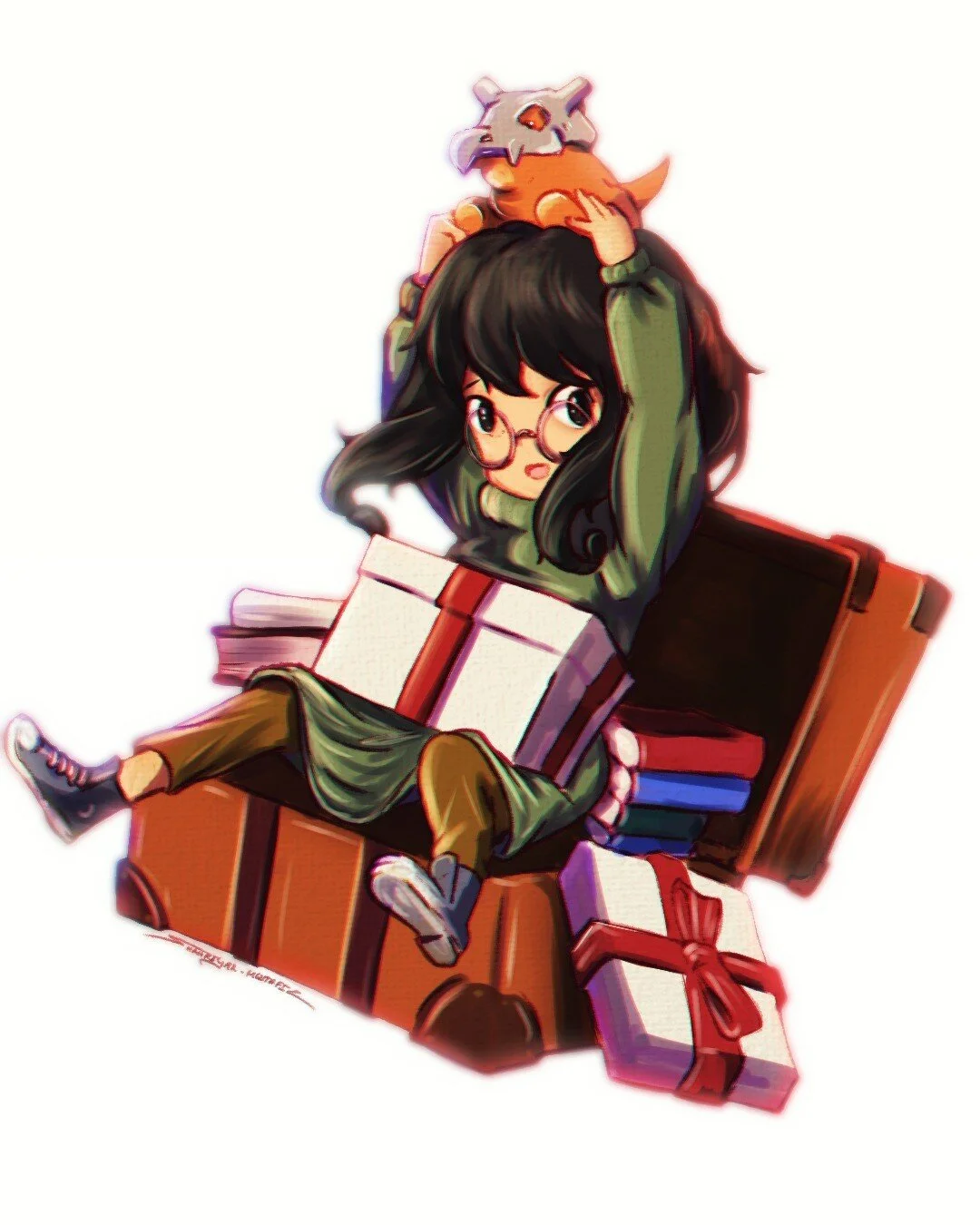 Emma in the inspired style of &quot;Spy x Family&quot; ! I drew this for @3mma.le who's birthday is today, and I spent yesterday with everyone on my buddies server drawing for them, ahaha without further a due this is my first time trying to draw a l