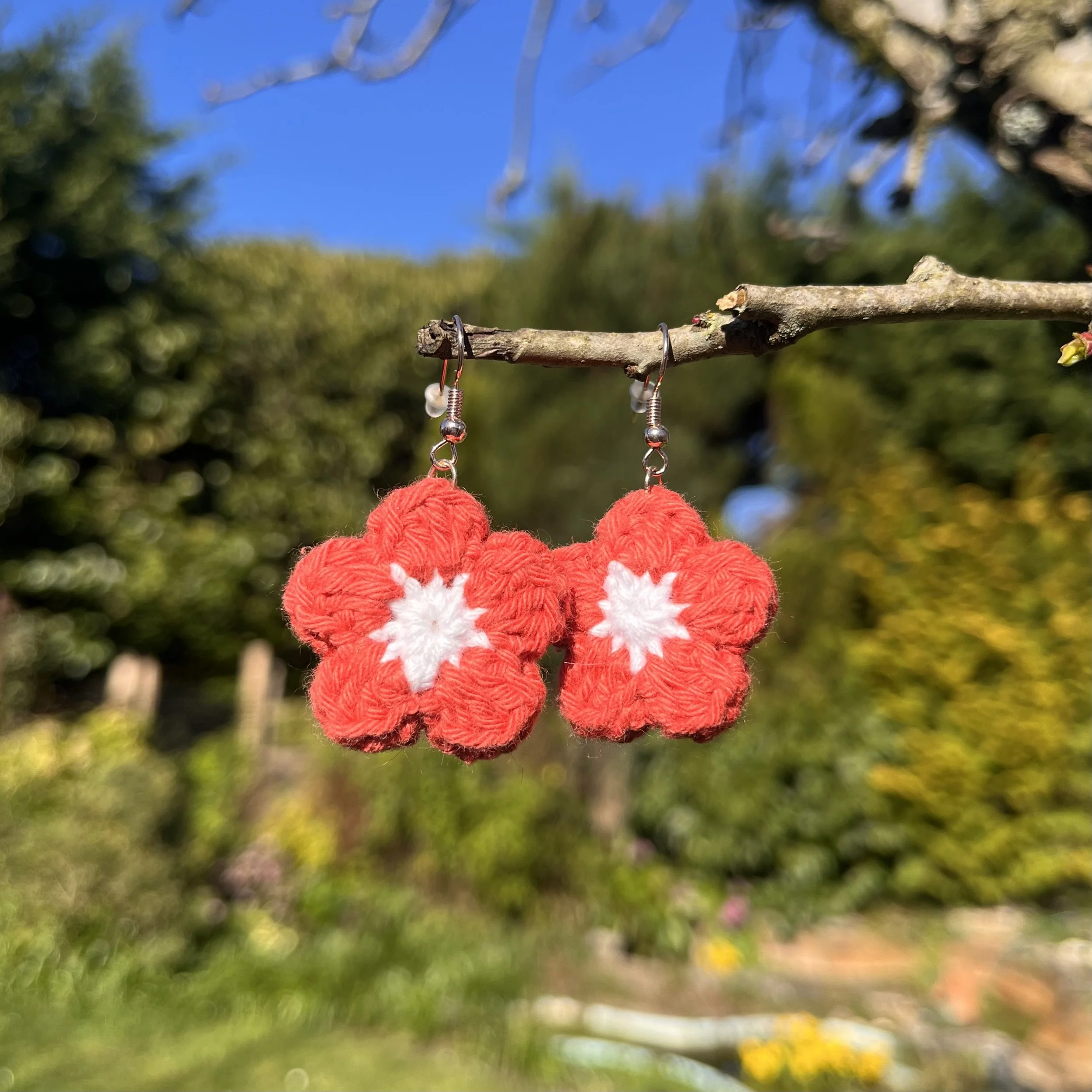 Crochet Flower Earrings