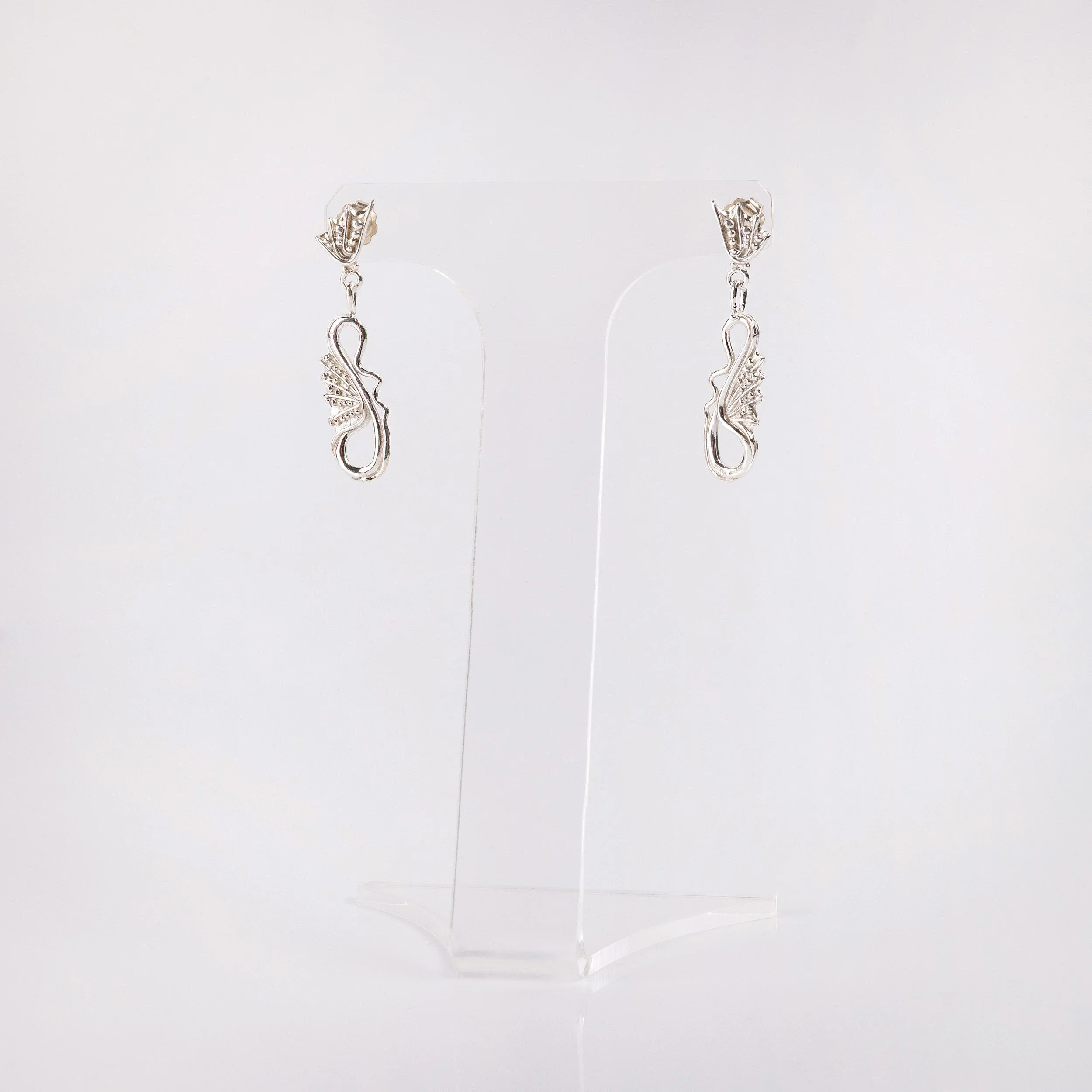 ....Lucy Coplestone — Earrings, 'Aphrodite' Silver..Lucy Coplestone....