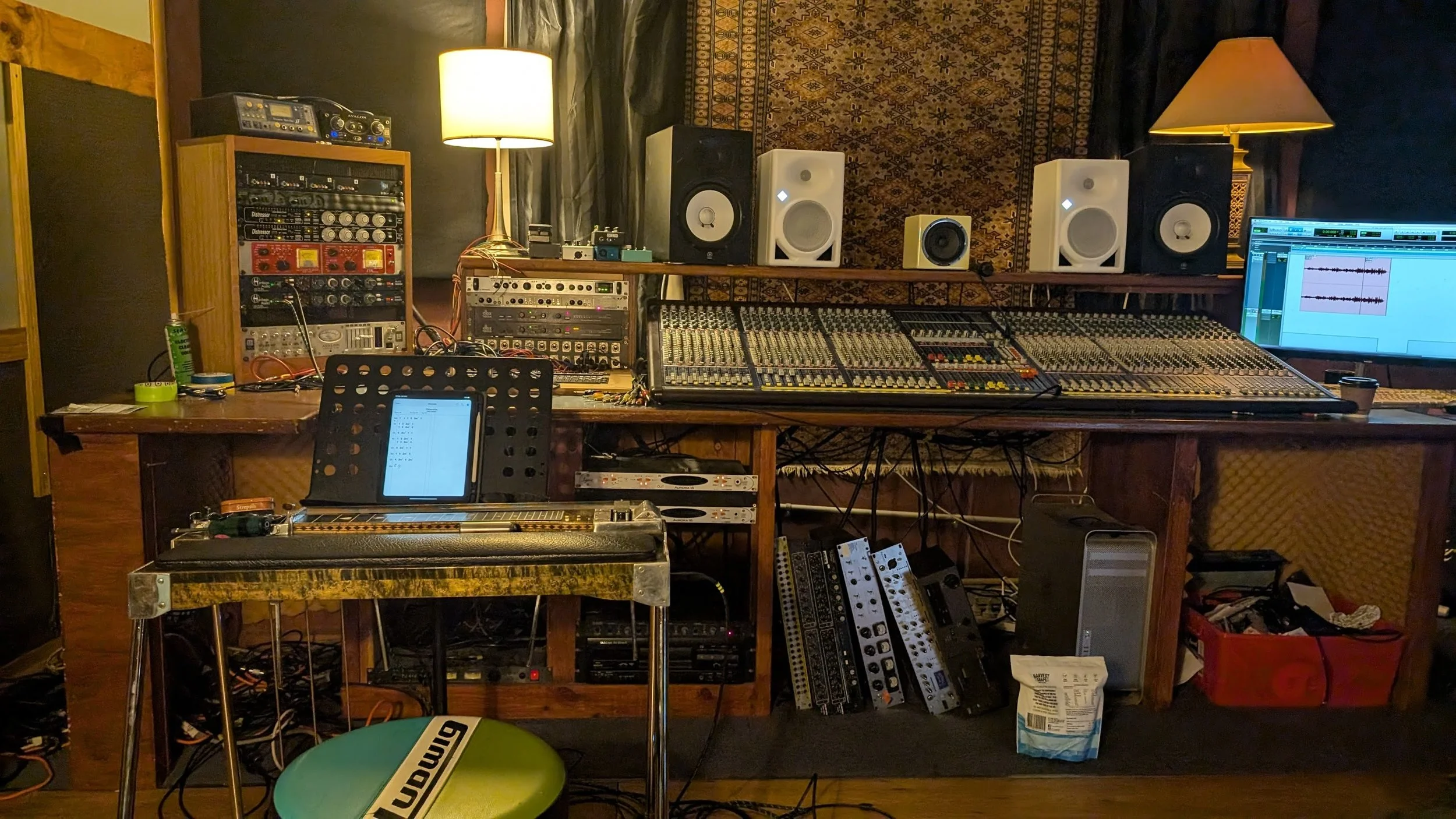 Recording Pedal Steel with Charlie Scott at Newcastle's Rock The Nation (RTN) Studios in 2025