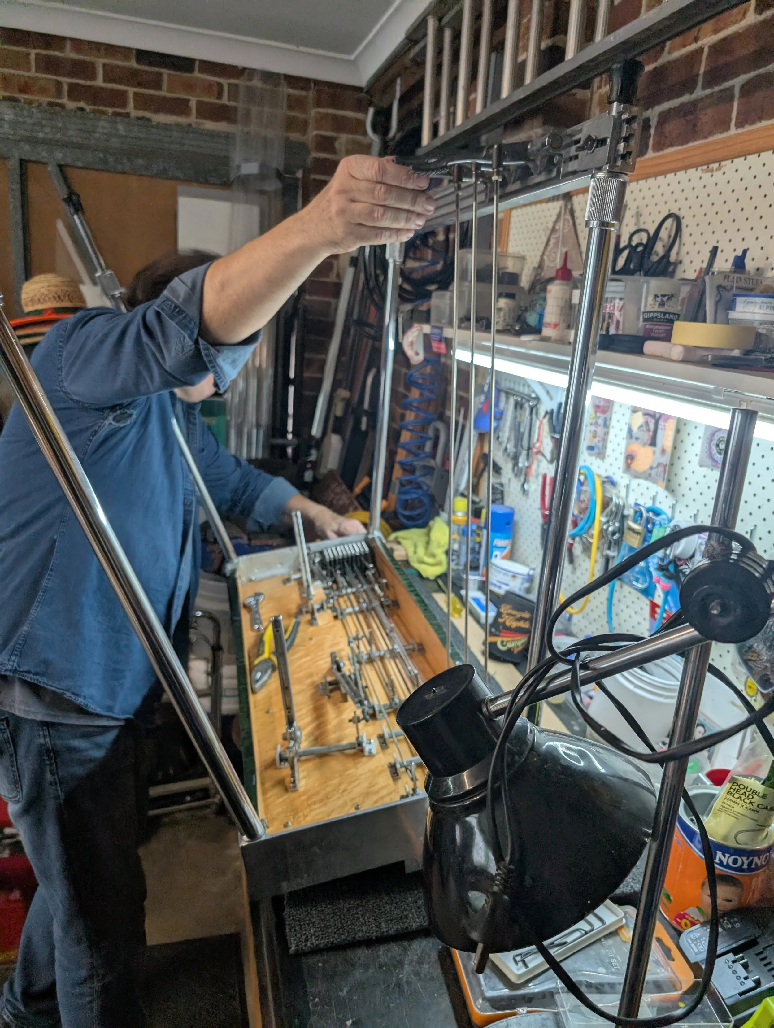 Working on my Sho-Bud LDG pedal steel guitar with Tomi Grasso in Sydney