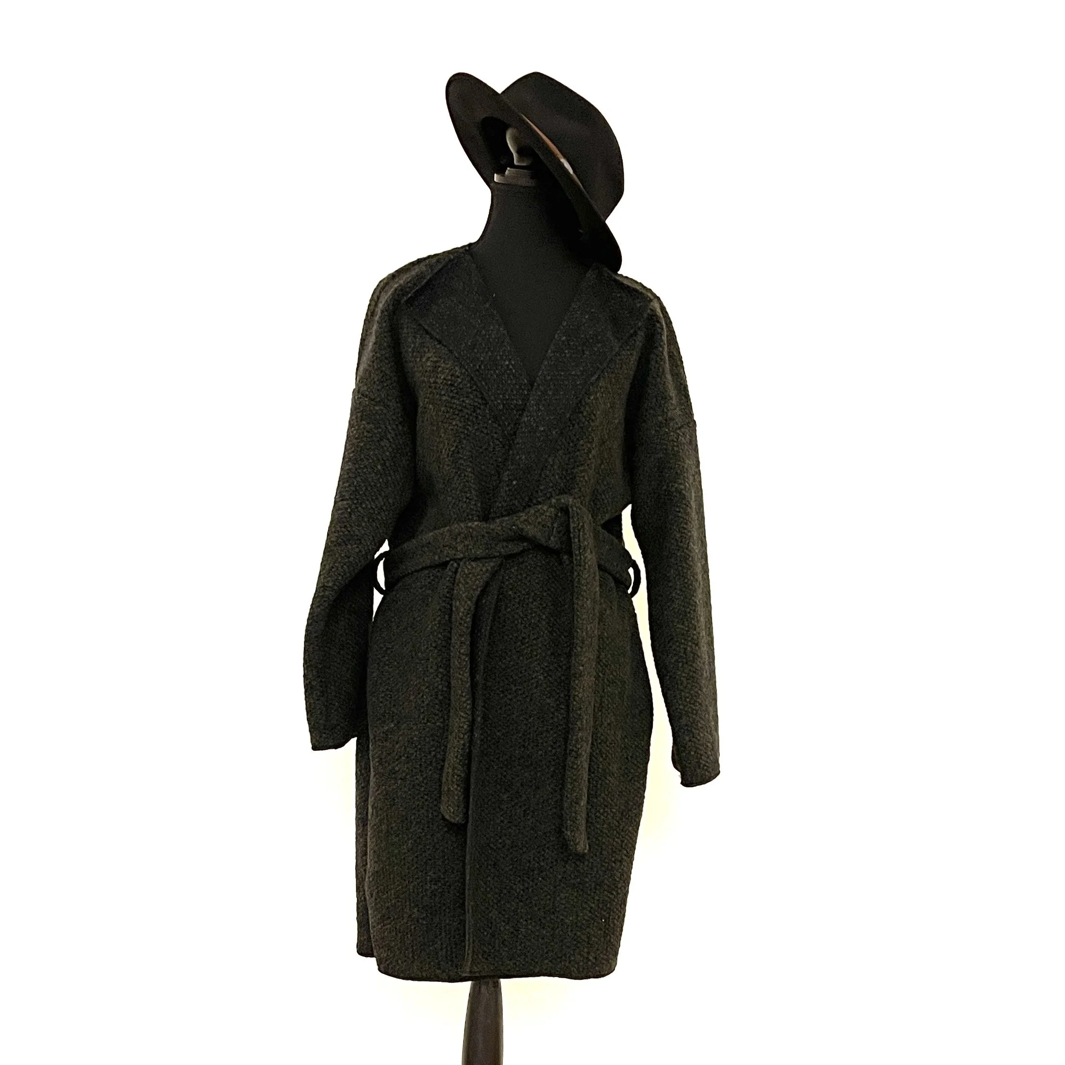 Mantel lana verde oliva