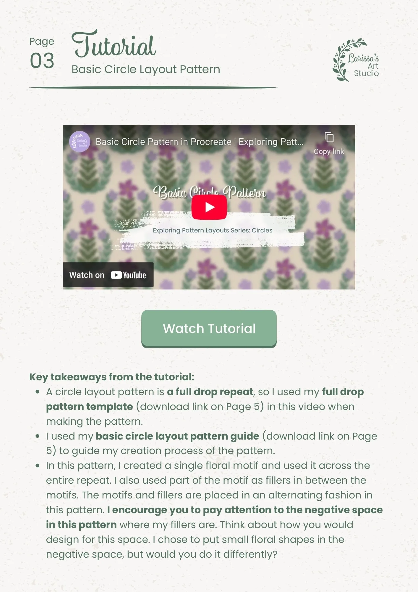 Sep 25 - Creative Guide - Pattern Layout: Circles - Tutorial 1