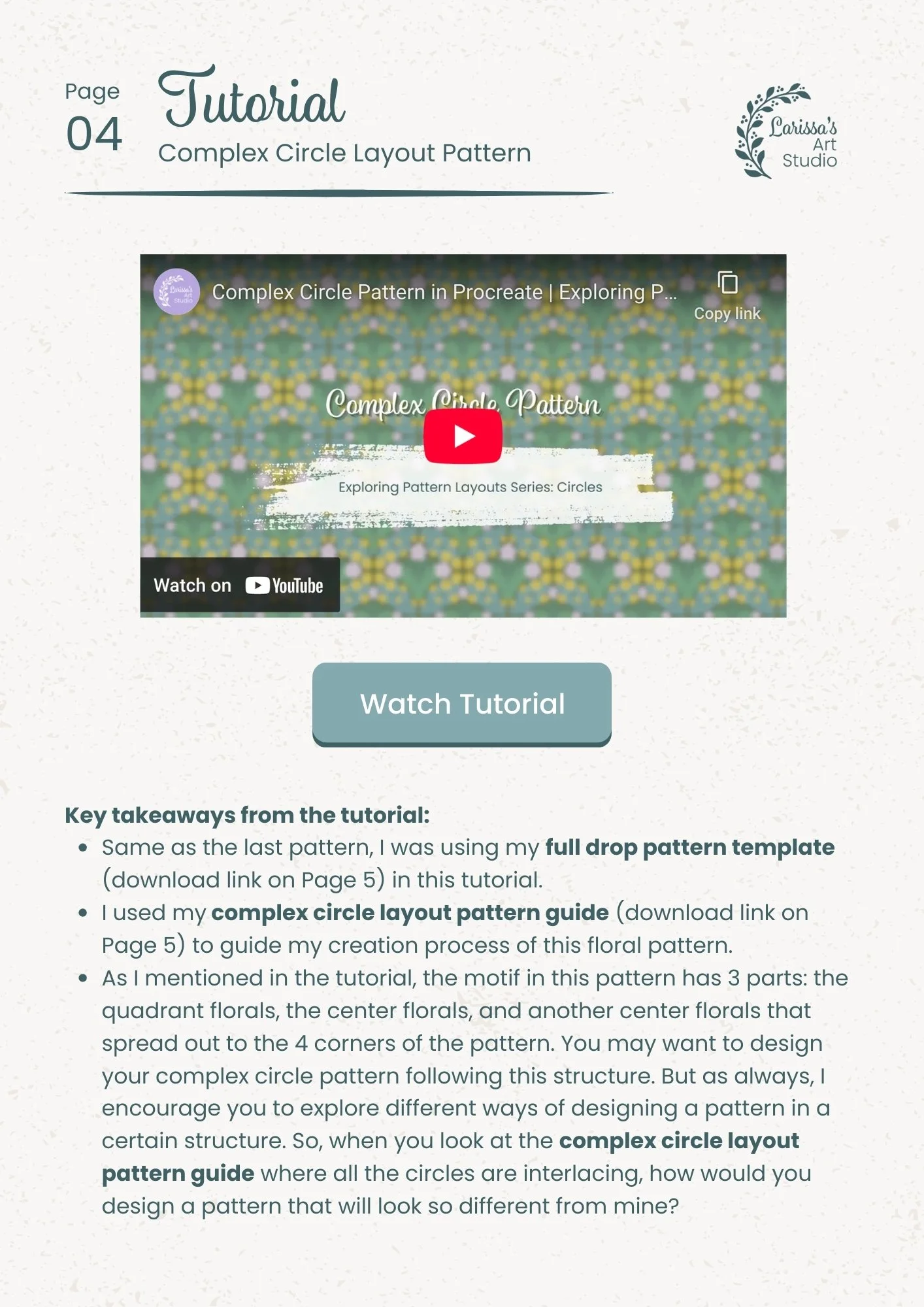 Sep 25 - Creative Guide - Pattern Layout: Circles - Tutorial 2
