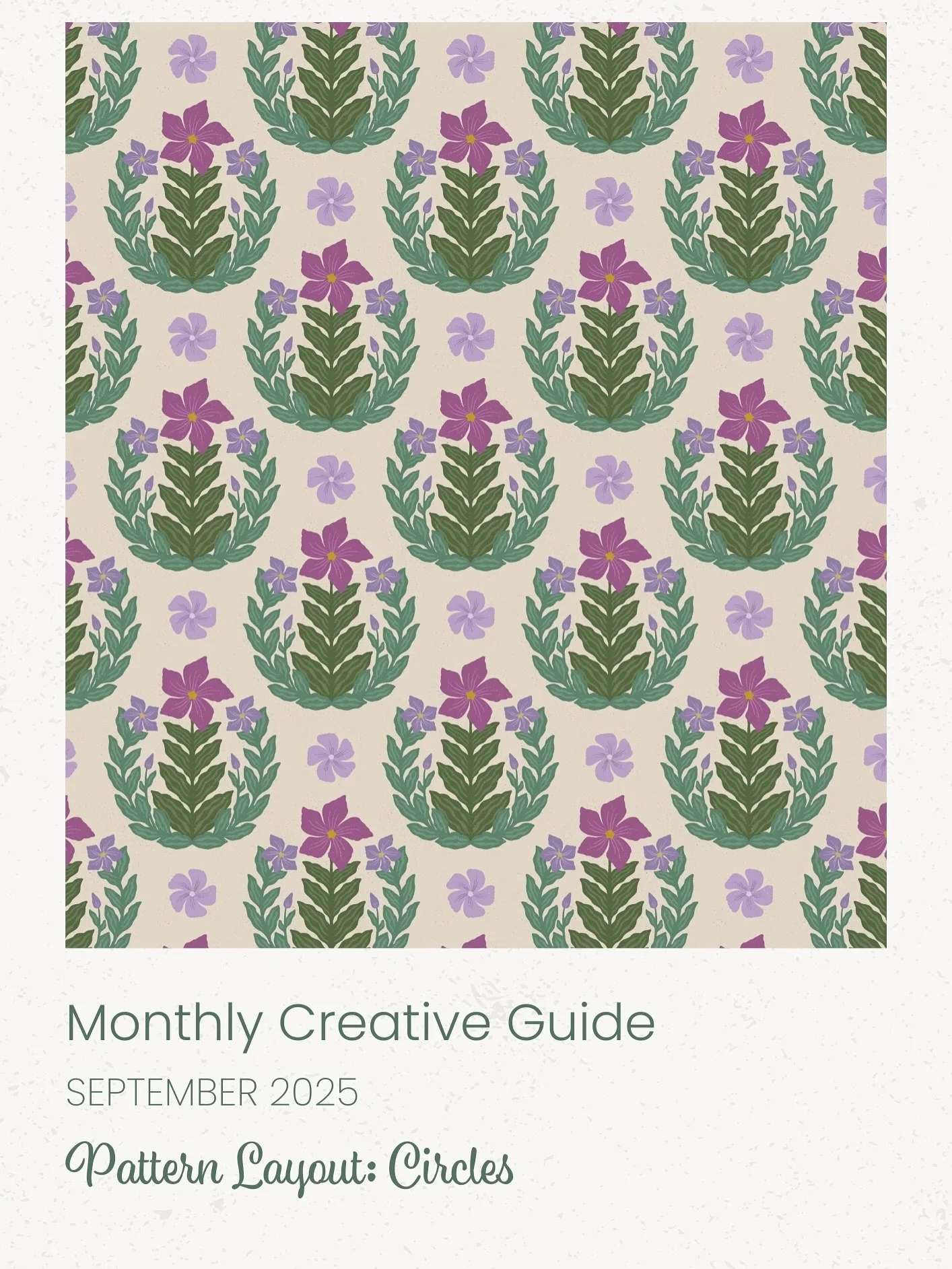 My September 2025 Creative Guide is here! Our Exloring Pattern Layouts Series continues this month. We will learn to create patterns in circle structures. In this Creative Guide you will find my two tutorials on creating circle patterns in Procreate