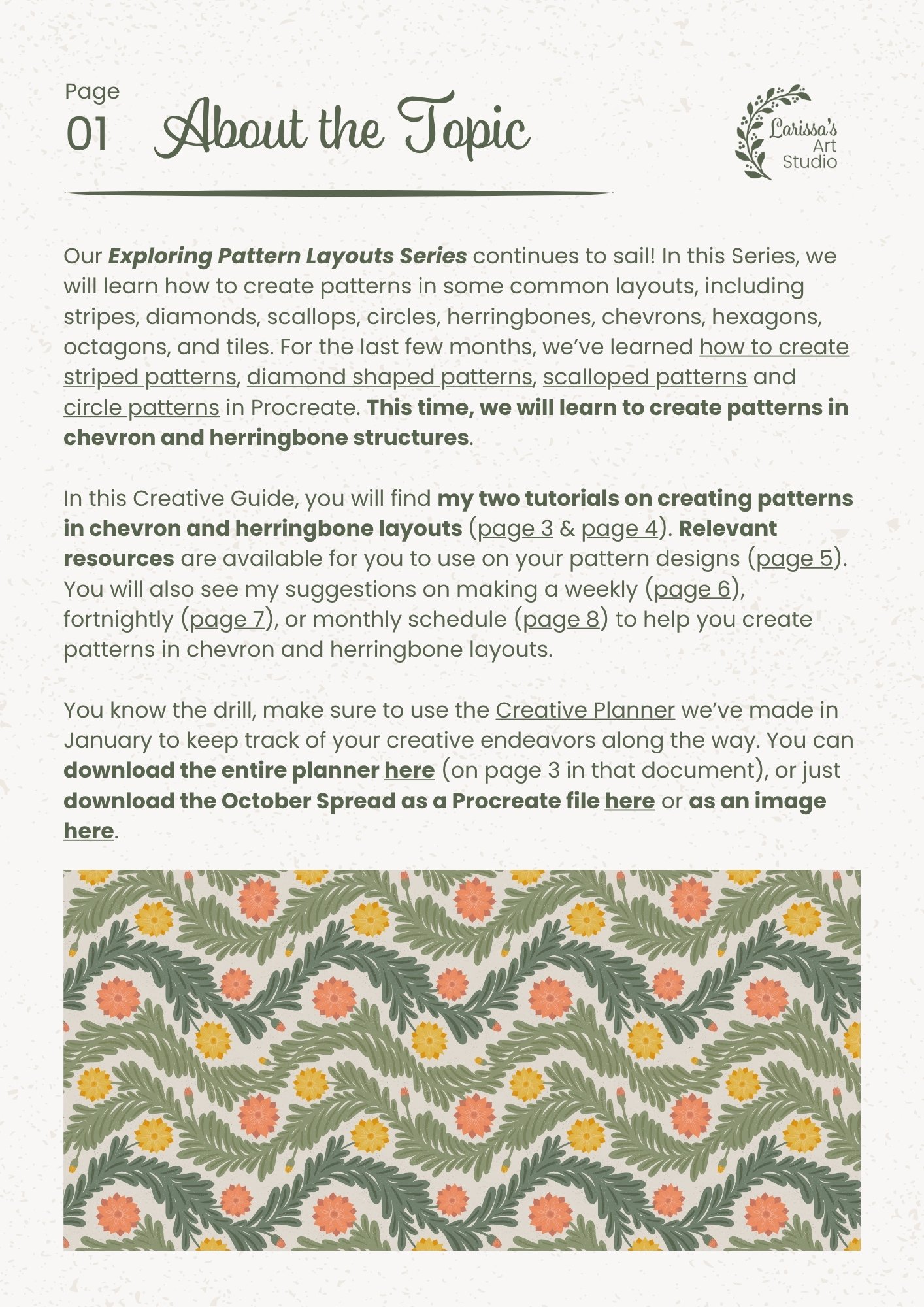 Oct 25 - Creative Guide - Pattern Layout: Chevrons &amp; Herringbones - Topic