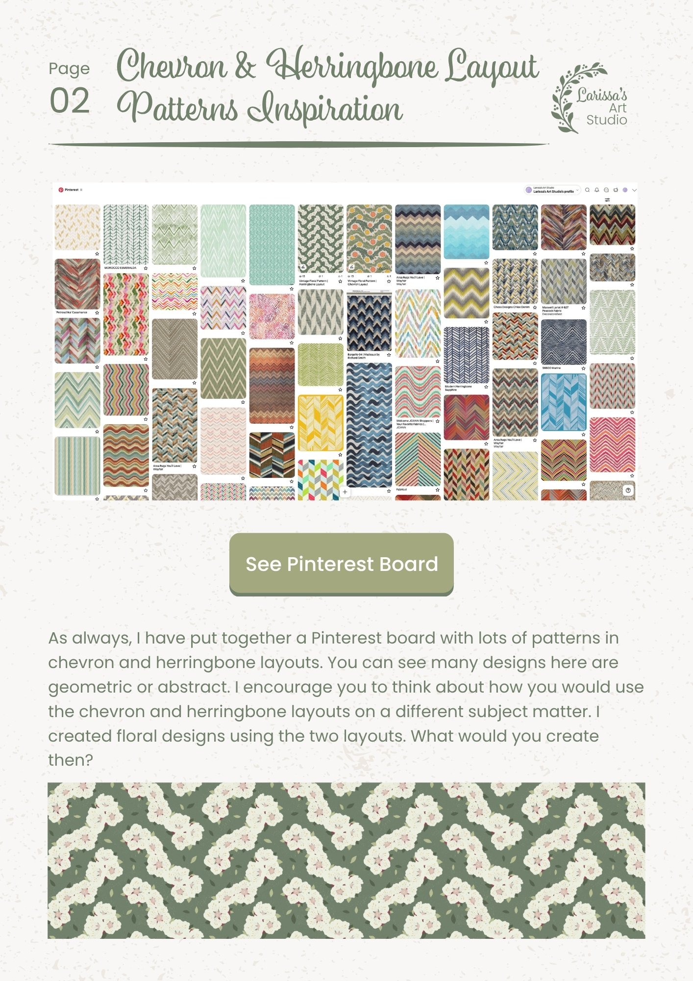Oct 25 - Creative Guide - Pattern Layout: Chevrons &amp; Herringbones - Inspiration