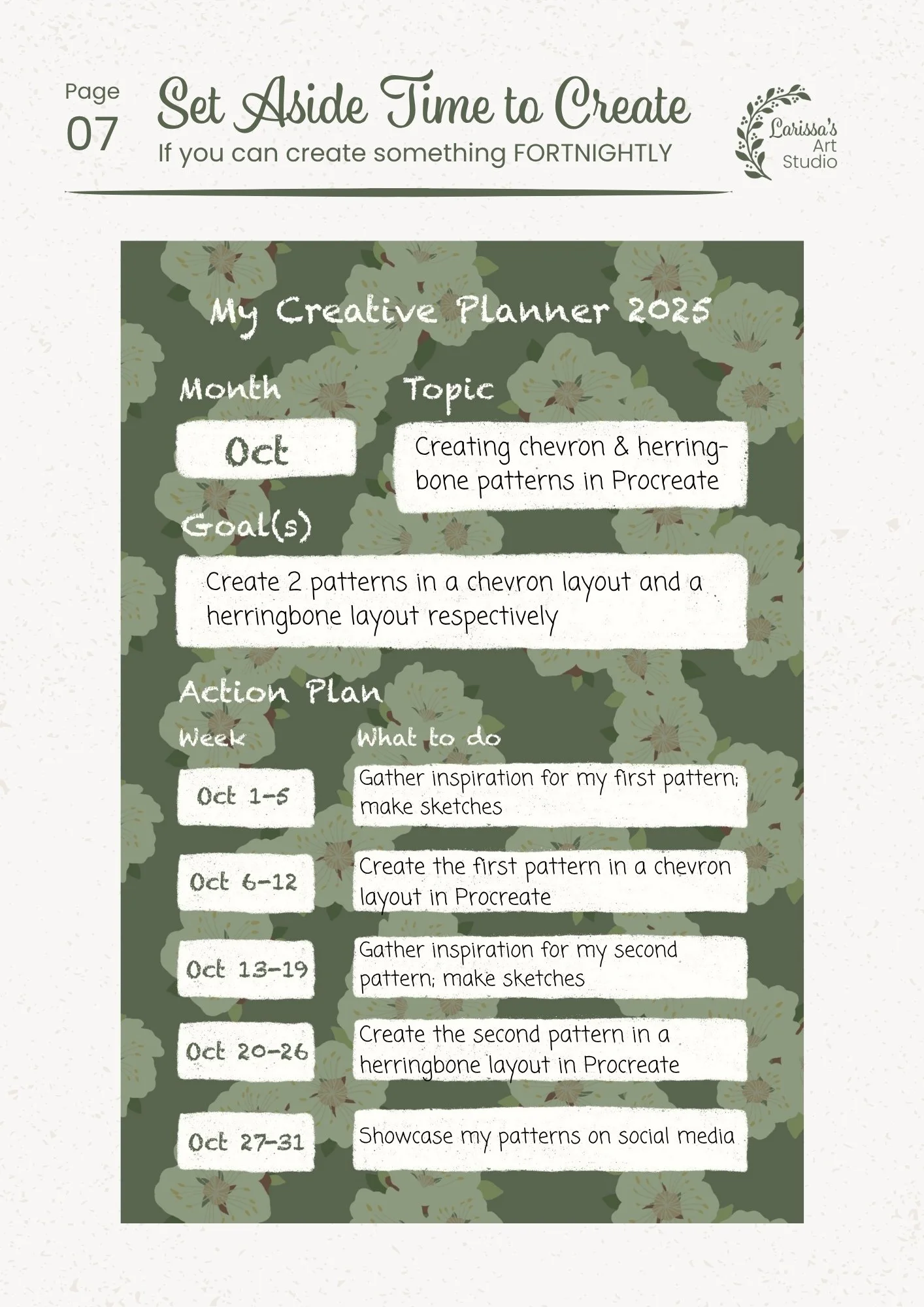 Oct 25 - Creative Guide - Pattern Layout: Chevrons &amp; Herringbones - Fortnightly Schedule