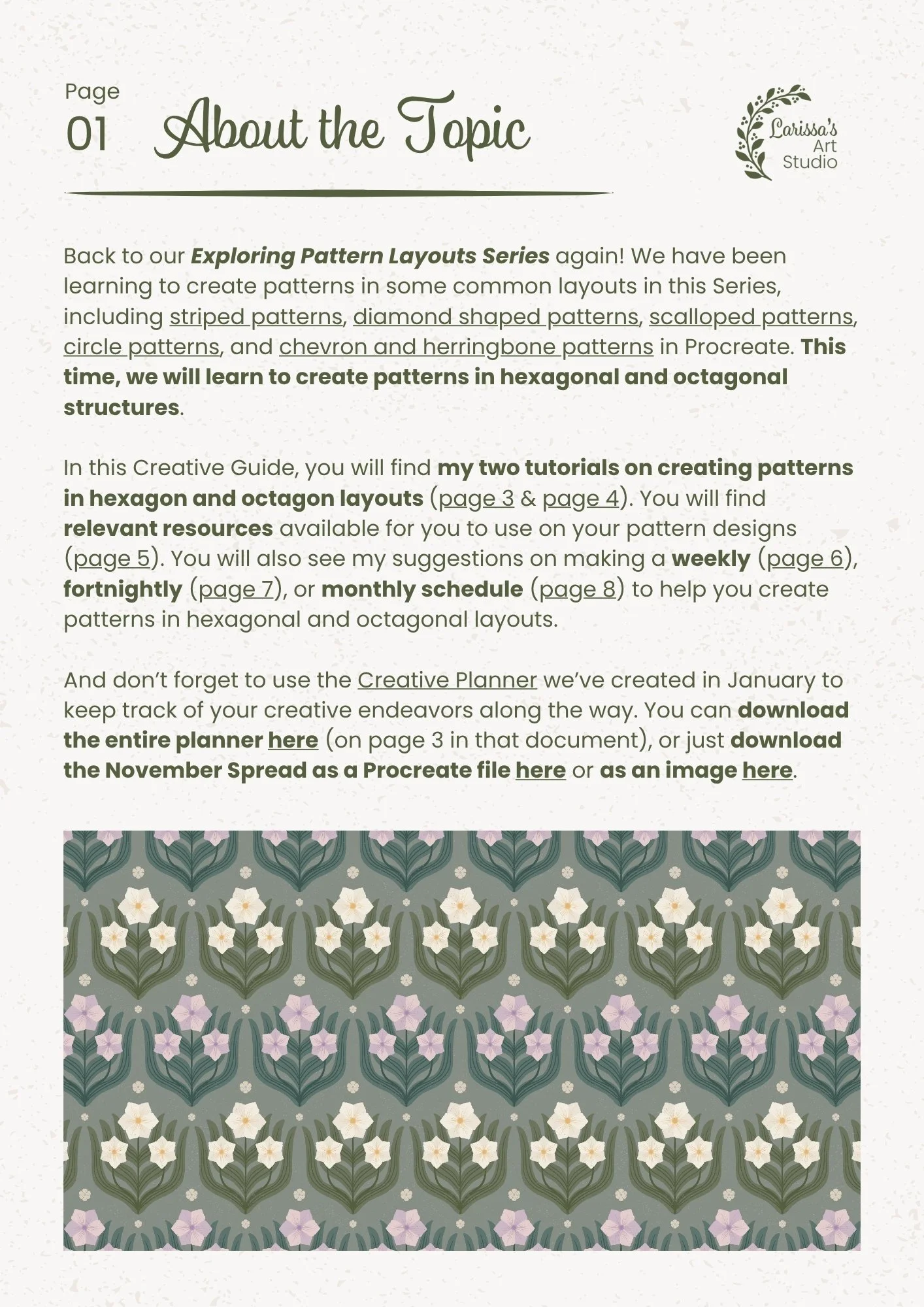 Nov 25 - Creative Guide - Pattern Layout: Hexagons &amp; Octagons - Topic