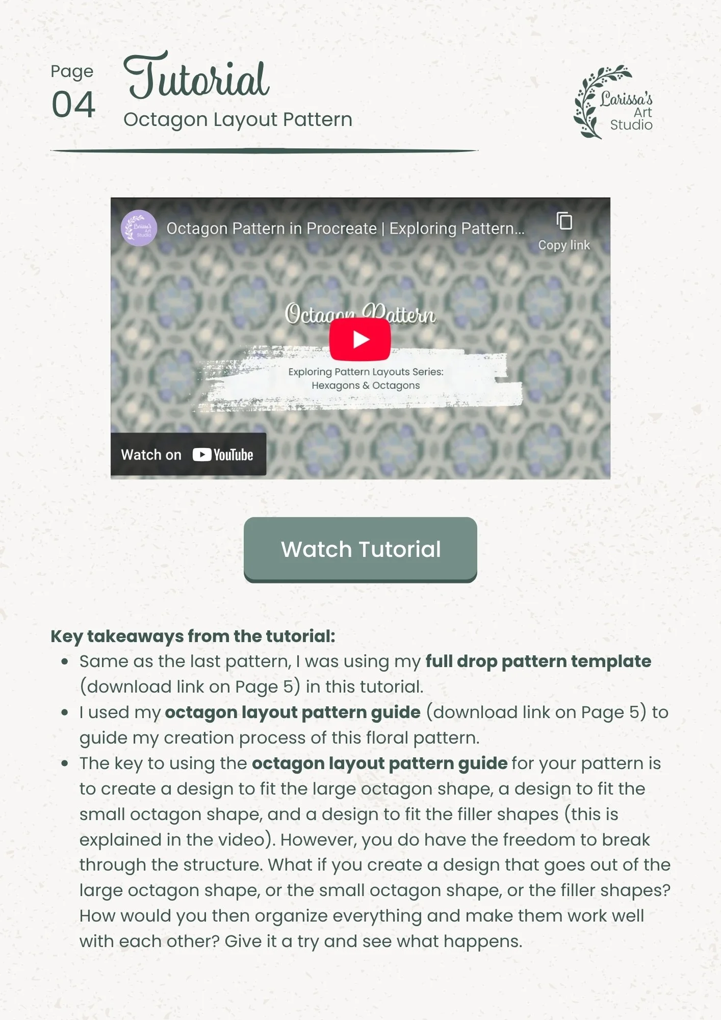 Nov 25 - Creative Guide - Pattern Layout: Hexagons &amp; Octagons - Octagon Pattern Tutorial