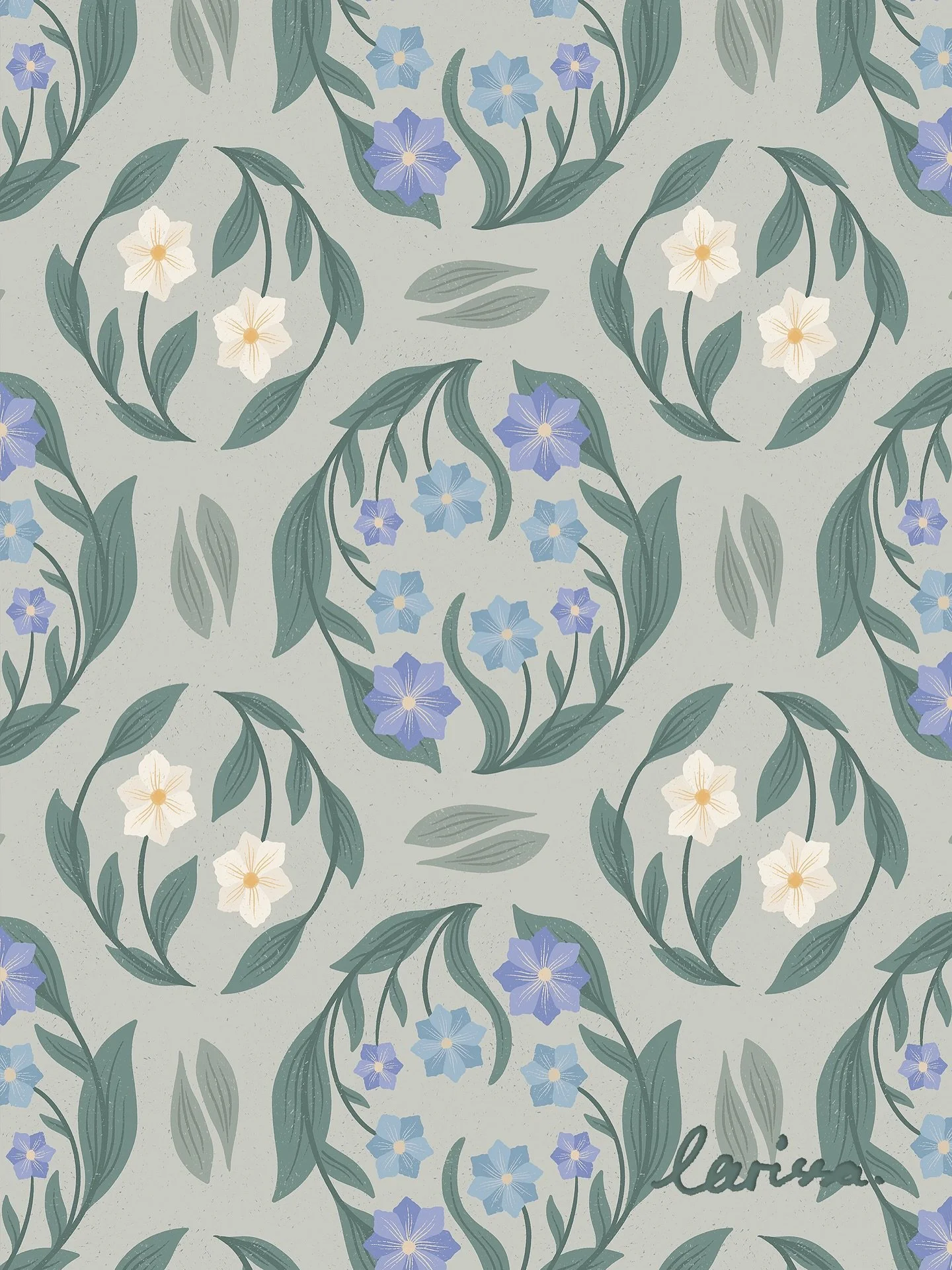 Following my last post about hexagon and octagon patterns, I created this floral design in an octagonal structure in Procreate. This is part of my Exploring Pattern Layouts Series where we look at some common pattern layouts and learn to create a pat