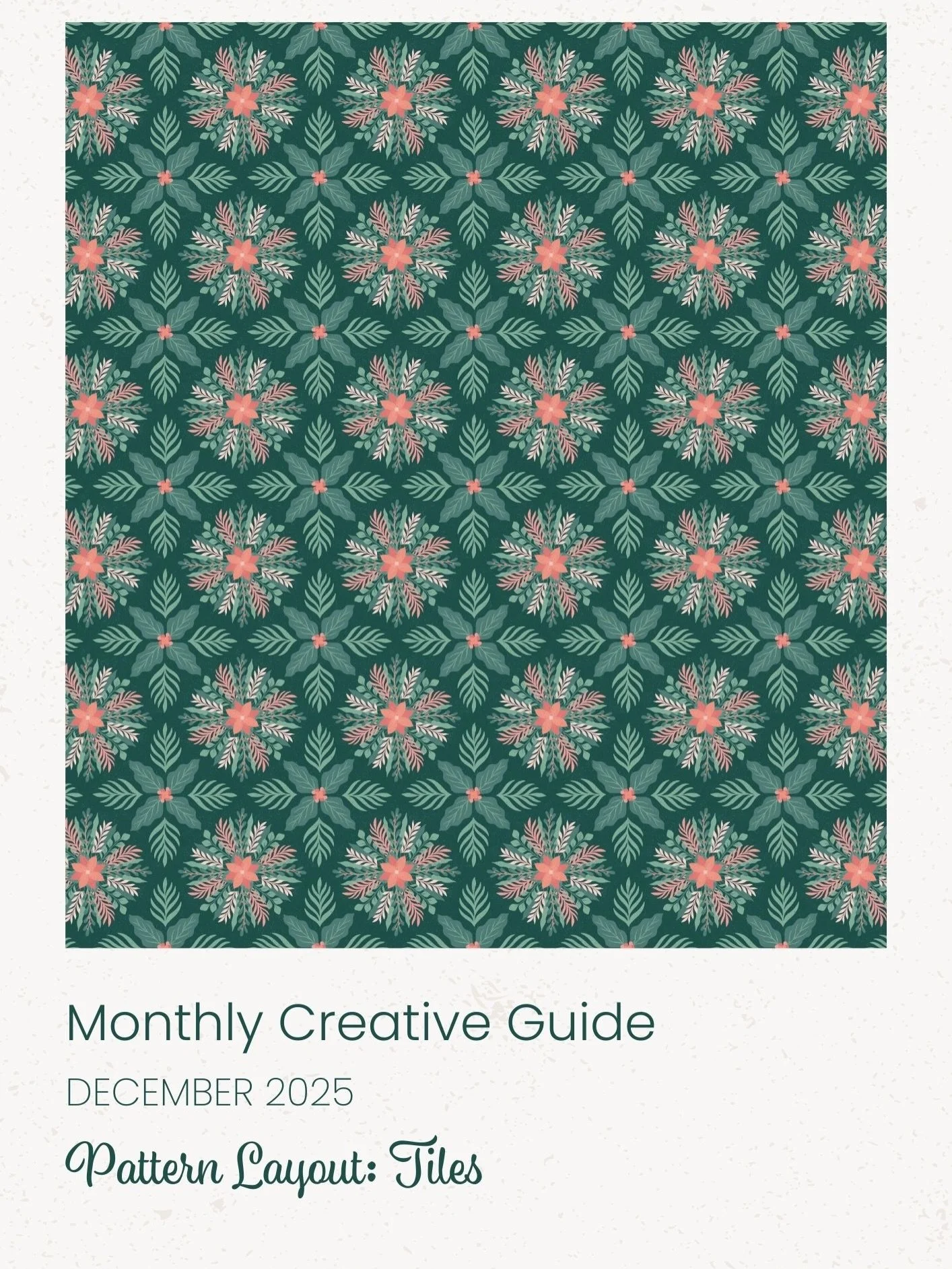 My December 2025 Creative Guide brings to a temporary end to our Exloring Pattern Layouts Series, with the topic of creating tile patterns in Procreate. In this Creative Guide you will find my tutorial on creating your own tile layout in Procreate an