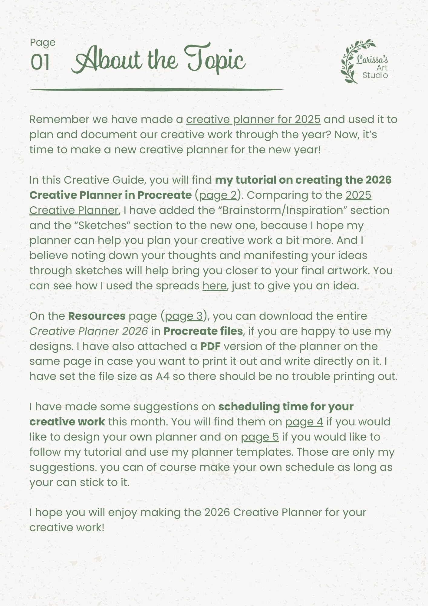 Jan 26 - Creative Guide - Creative Planner 2026 - Topic