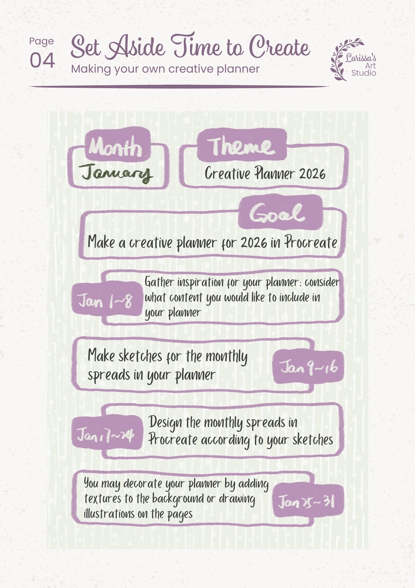 Jan 26 - Creative Guide - Creative Planner 2026 - Make Your Own Planner Schedule