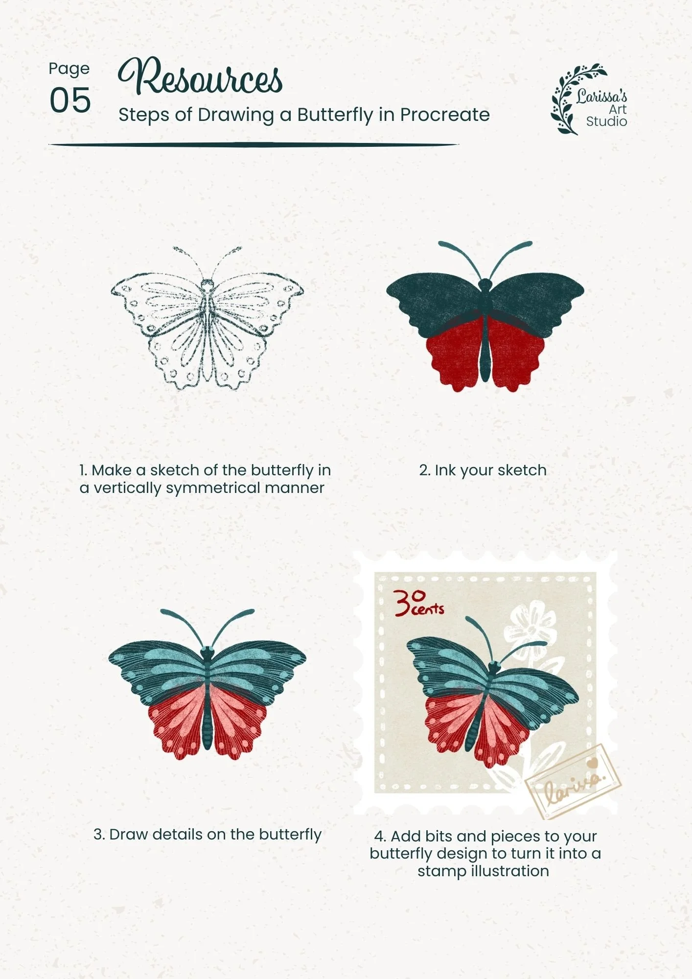 Mar 26 - Creative Guide - Nature Inspired Stamp Collection - Steps of Butterfly Drawing